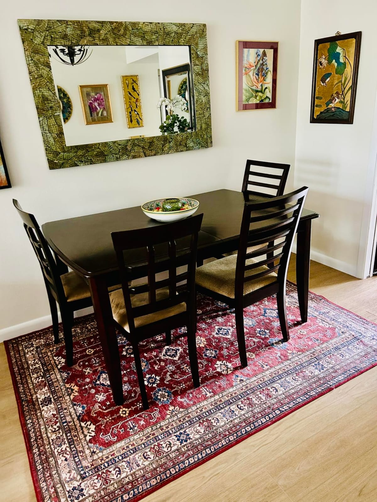 Rugland 9x12 Area Rugs for Living Room, Vintage Washable Area Rug, Burgundy customer photo 1