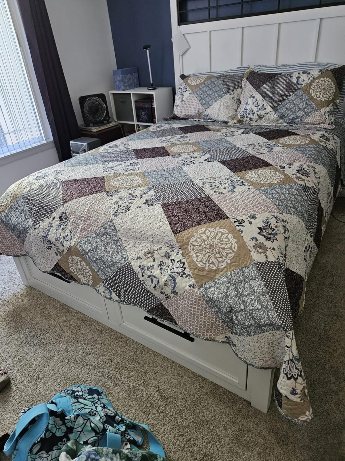 Travan 3-Piece Quilt Set Quilted Bedspread Lightweight Coverlet Set Garden Style Floral Printed Oversized Quilted Bedding Set with Shams for All Season, Exquisite, Queen Size customer photo 1