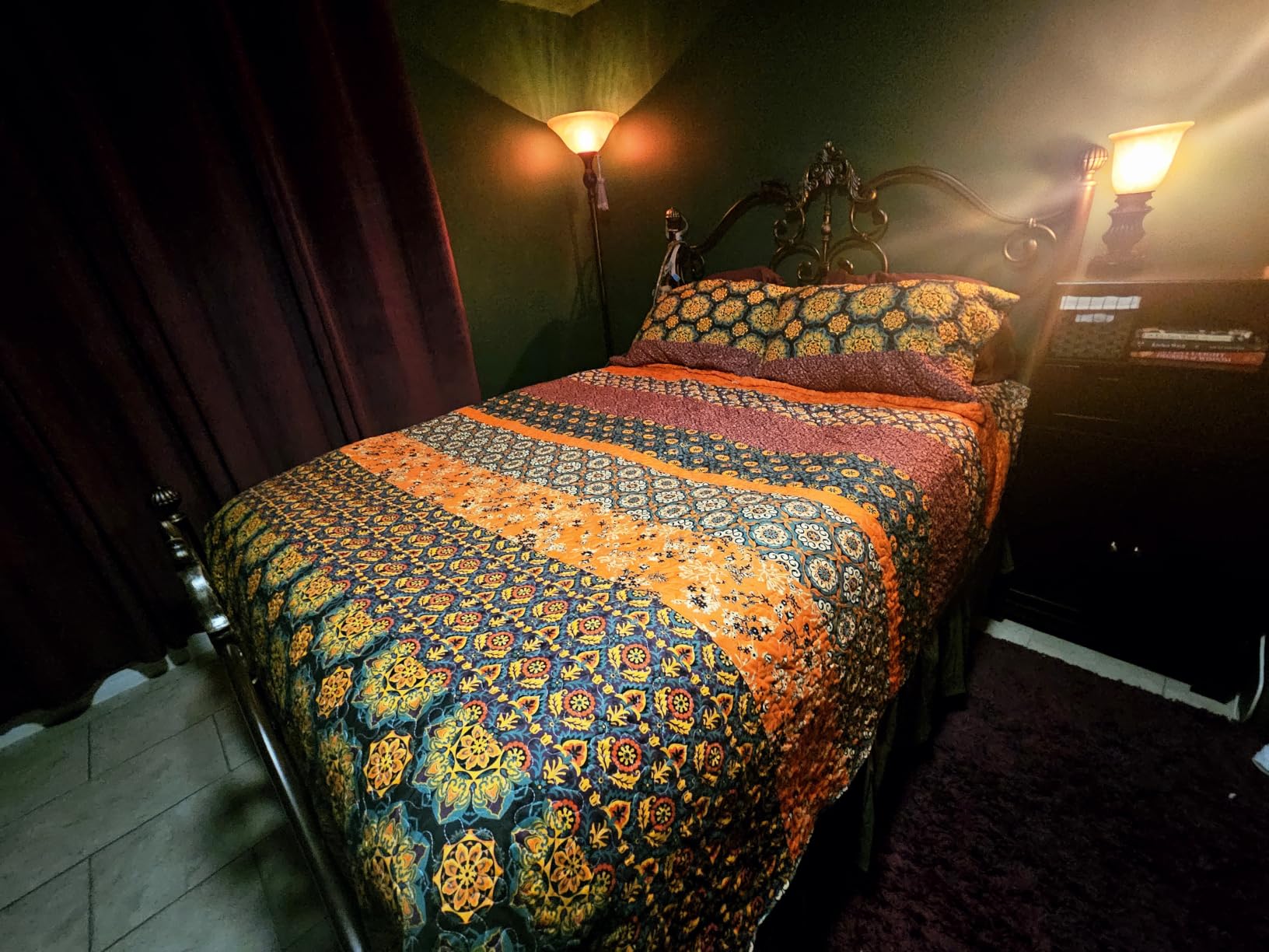 Travan 3-Piece Quilt Set Quilted Bedspread Lightweight Coverlet Set Garden Style Floral Printed Oversized Quilted Bedding Set with Shams for All Season, Exquisite, Queen Size customer photo 2