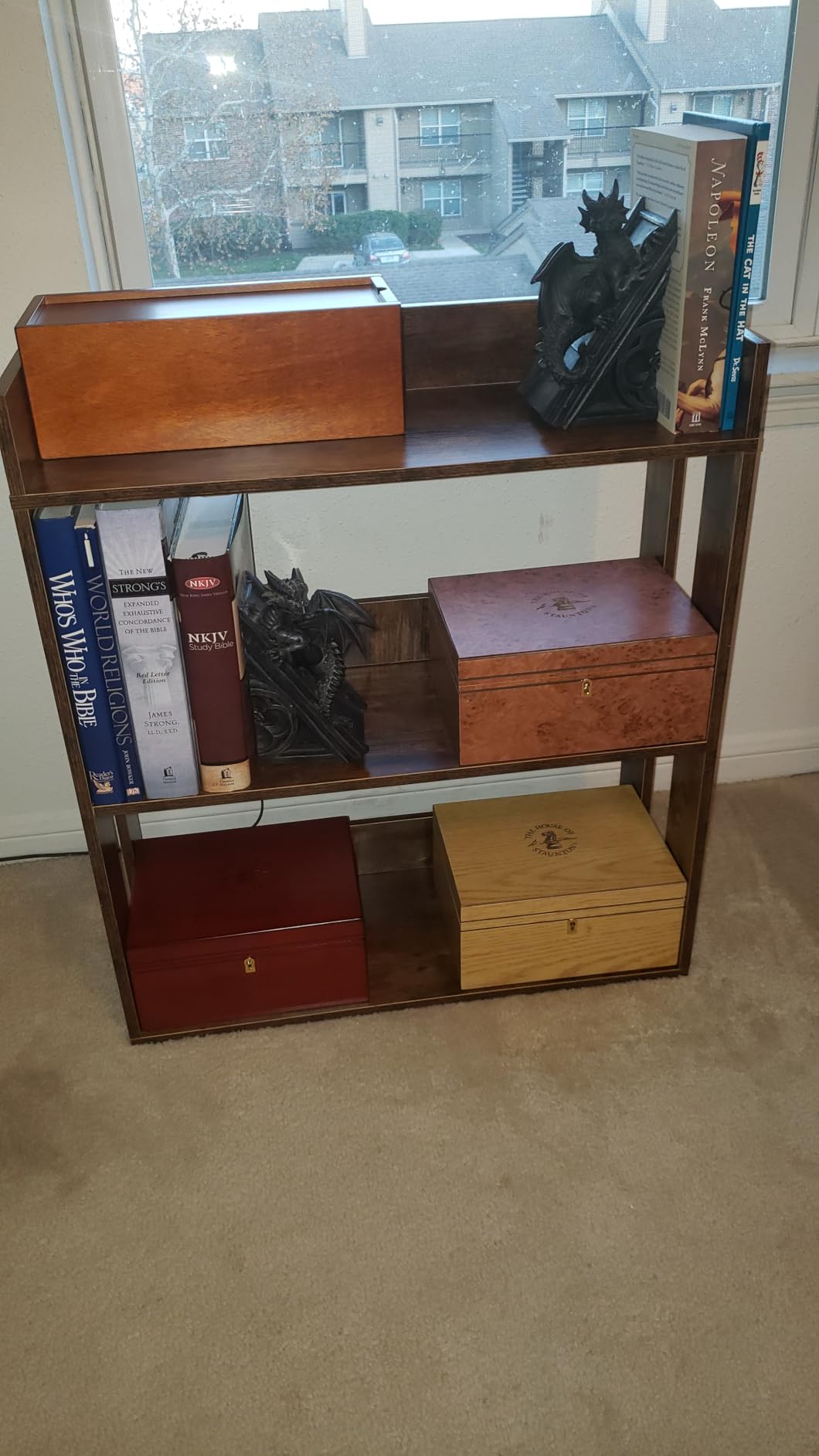 ALISENED 3-Tier Small Bookshelf with Wheels, Bedside Cart Library Cart customer photo 2