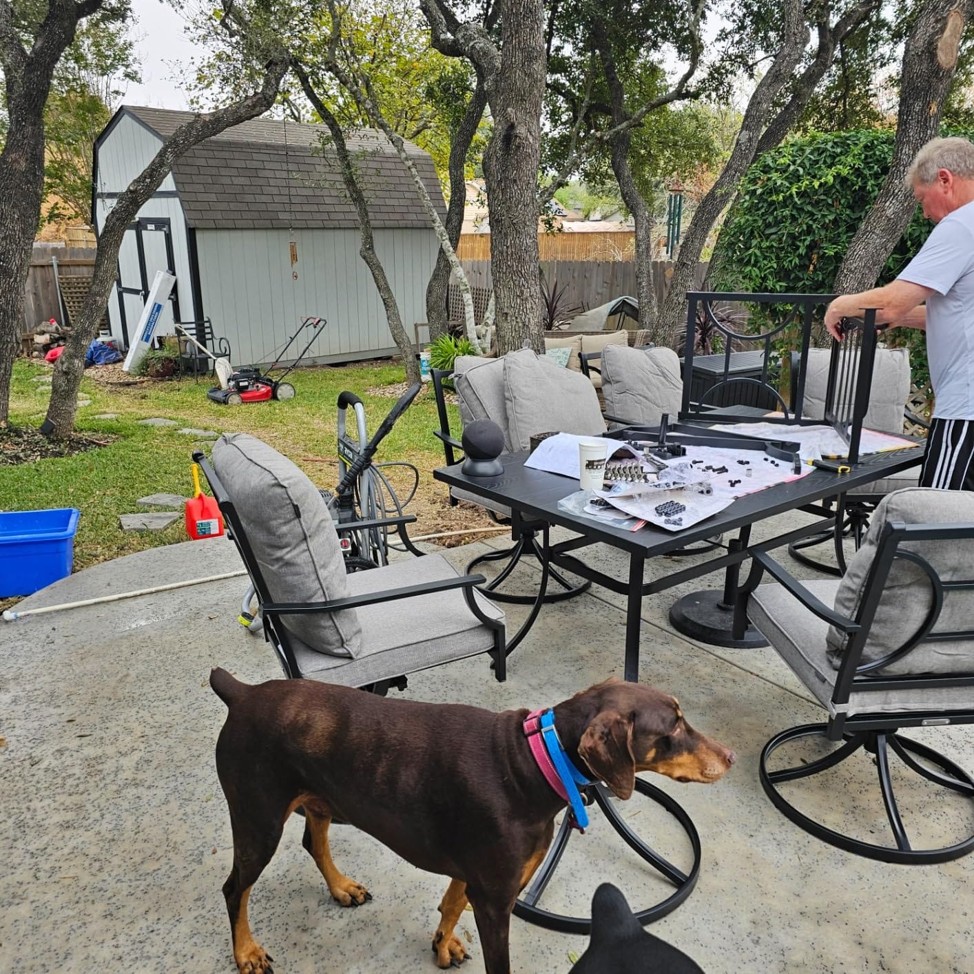 Grand patio 7-Piece Outdoor Dining Set for 6 with Swivel Patio Chairs customer photo 2