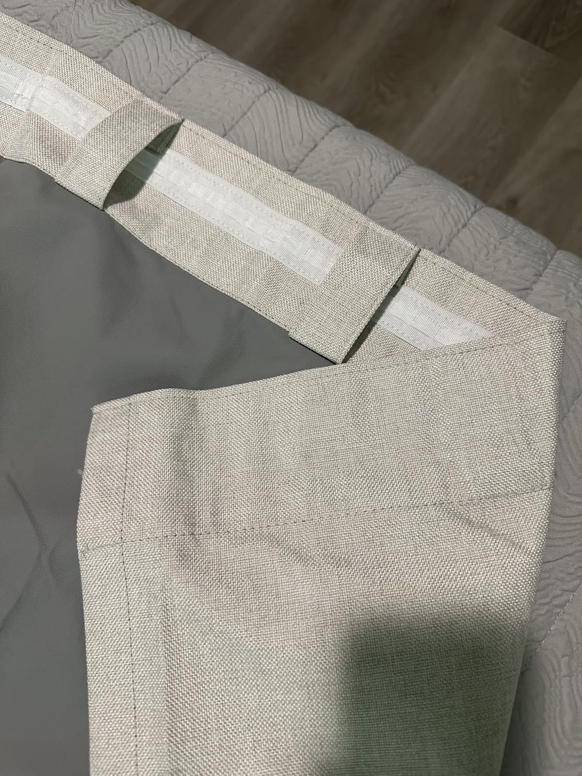 Linen Textured Total Blackout Curtains for Bedroom 84 Inches Long, Oatmeal customer photo 1