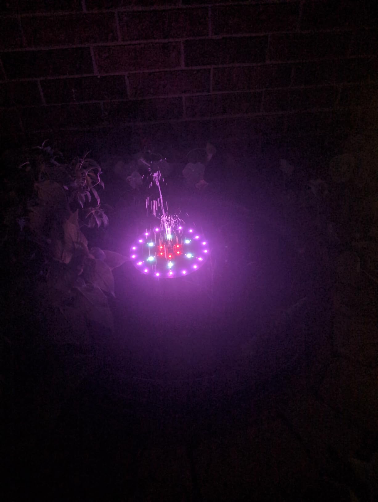 Solar Bird Bath Fountains Upgraded, 4W Solar Powered Water Fountain Pump with 4000 Battery, 7 Nozzles & 4 Fixers, Colorful LED Lights for Garden, Swimming Pool, Pond, Fish Tank and Outdoor customer photo 2