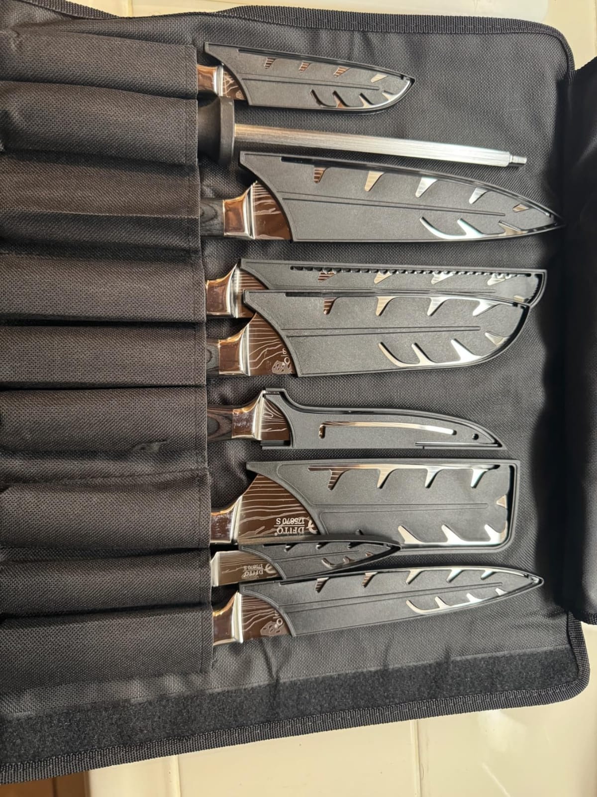Dfito Chef Knife Sets with Roll Bag, 9 Pieces Professional Knife Set customer photo 1