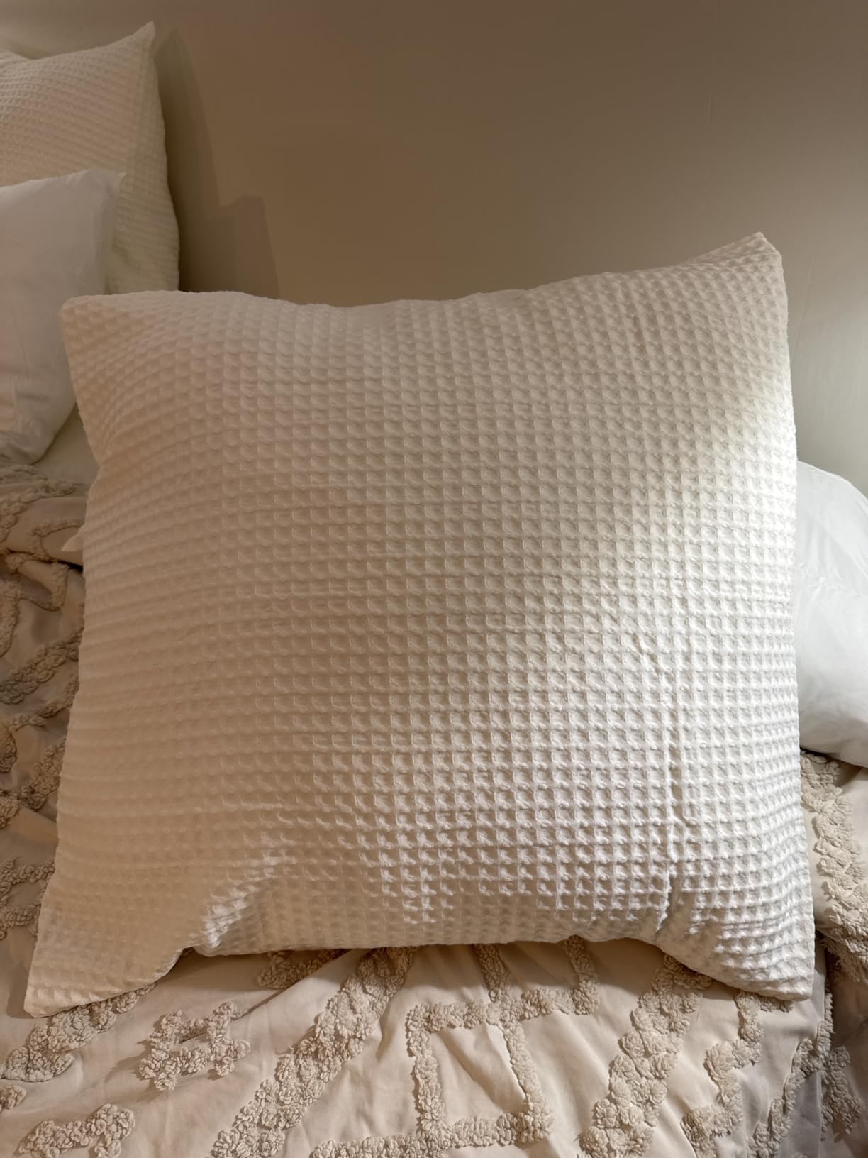 PHF Ultra Soft Waffle Pillow Shams Standard Size 20