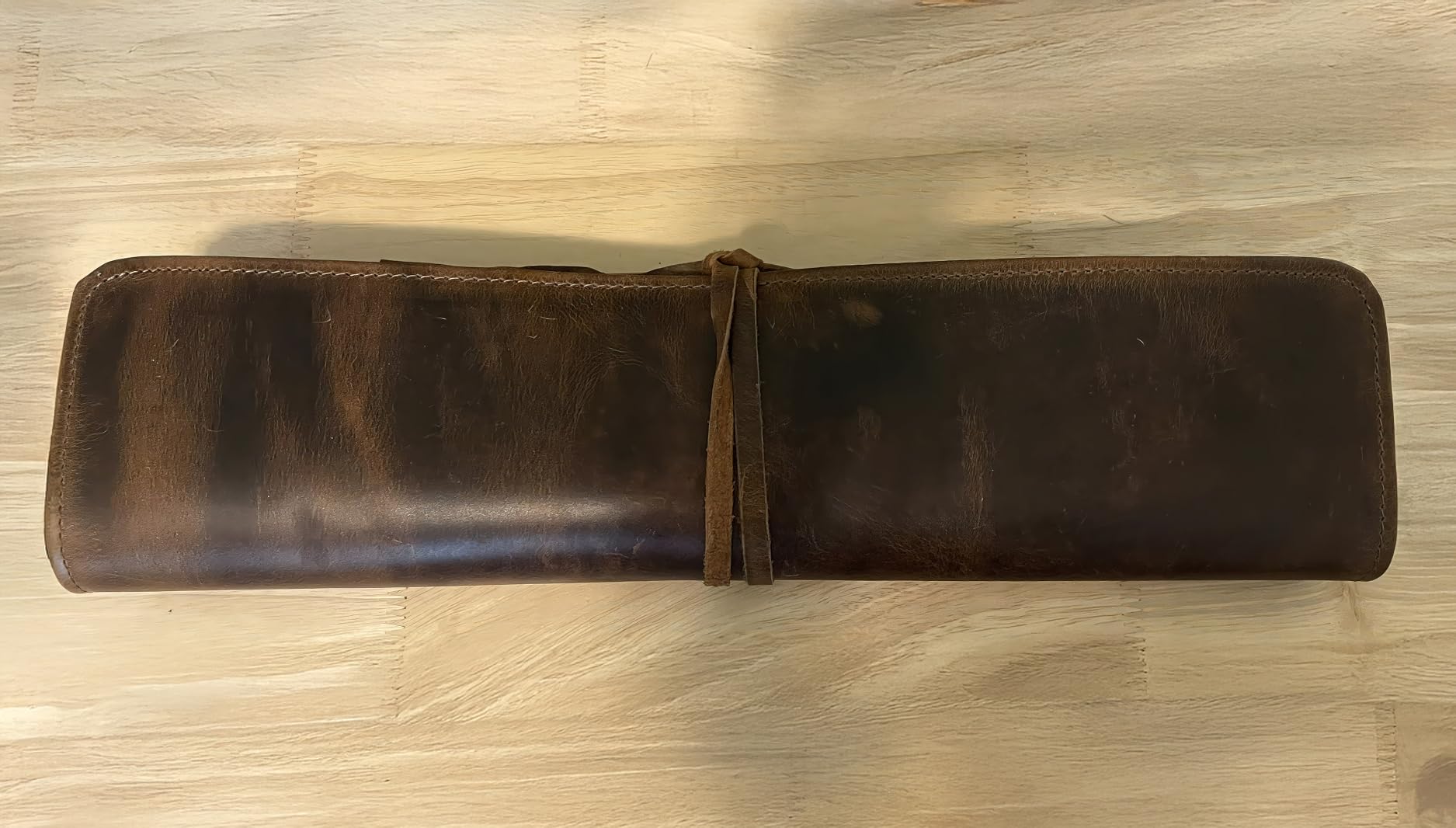 ELIZO Leather Knife Roll Bag Professional Chef Knife Case, Durable Knife Sheath Holder, Cooks & Culinary Tools Carrying Storage, Portable Knife Wrap - 4 Slots customer photo 2