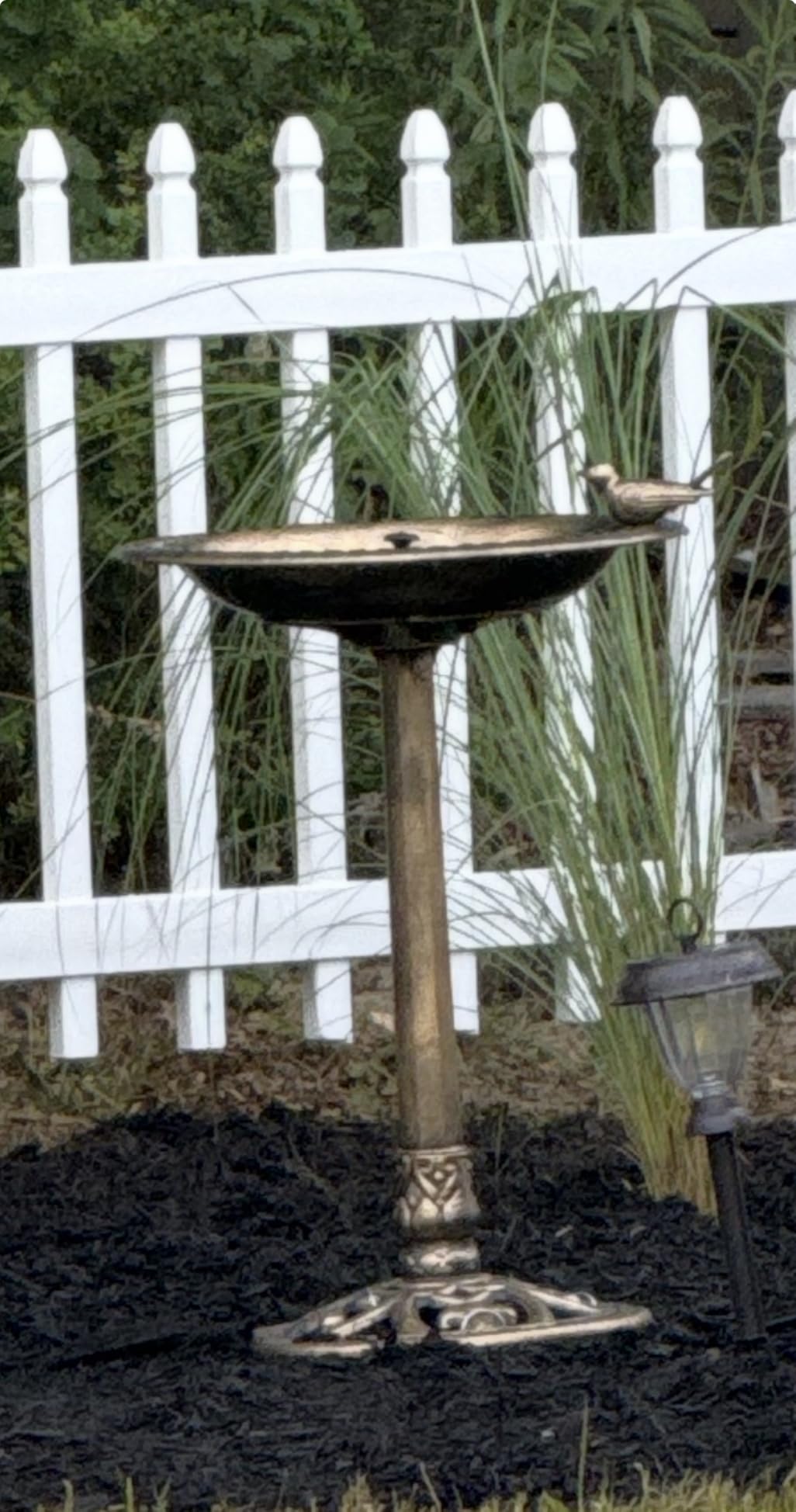 BACKYARD EXPRESSIONS PATIO · HOME · GARDEN 912449-WB Outdoor Garden Bird Bath- Bronze- Weather Resistant Polyresin-30 Inch-Backyard Expressions customer photo 1
