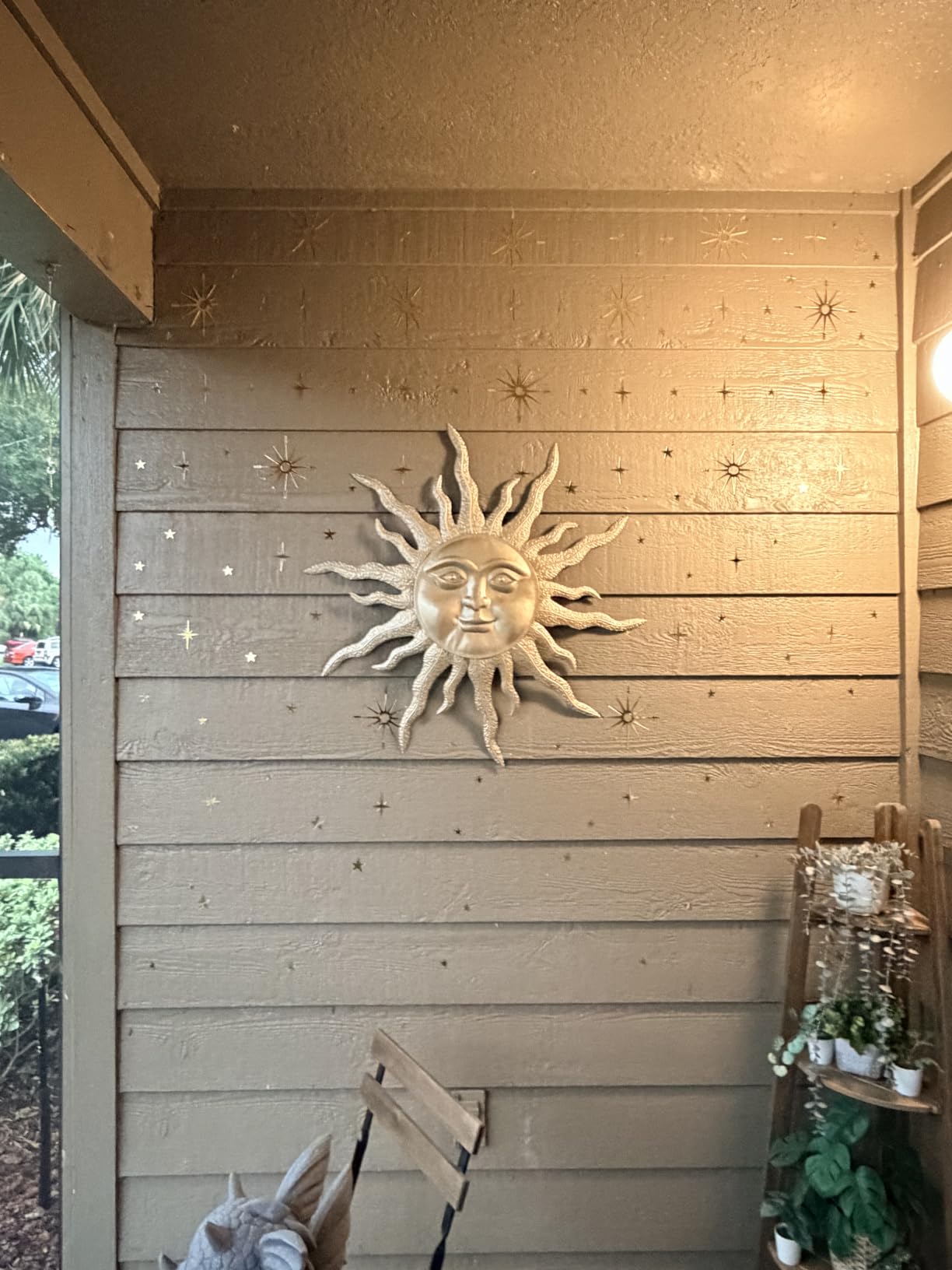 VEWOGARDEN Metal Sun Wall Decor, 30