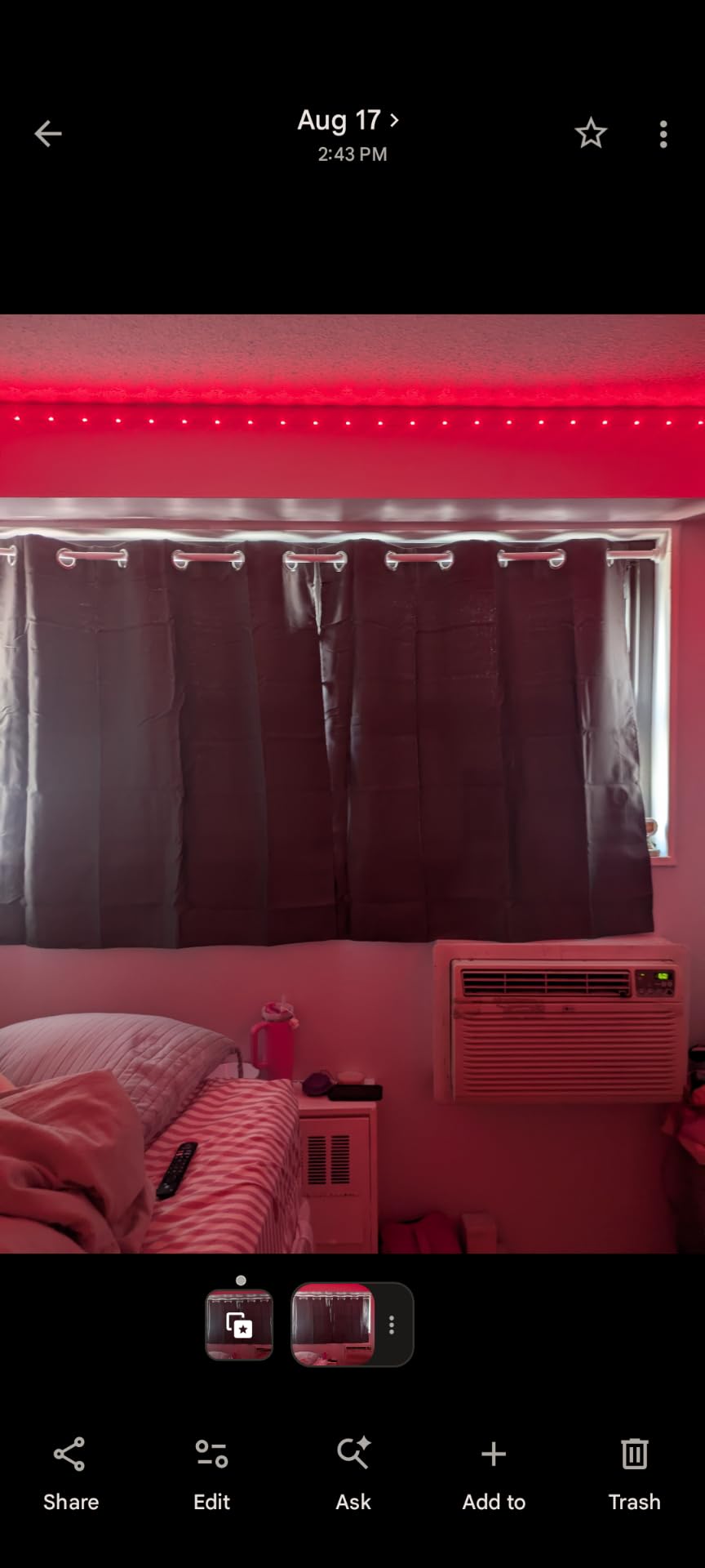 NICETOWN Bedroom Curtains Blackout Drapery Panels, 2 Panels, 42 x 80 inches, Gray, Three Pass Microfiber Thermal Insulated Solid Ring Top Blackout Window Curtains/Drapes customer photo 1
