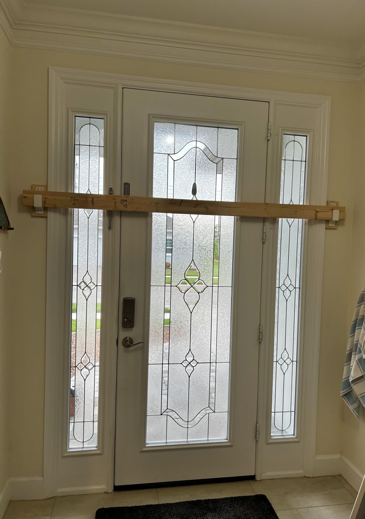 2x4 Door Barricade Brackets, Heavy Duty 4pcs, Black customer photo 1