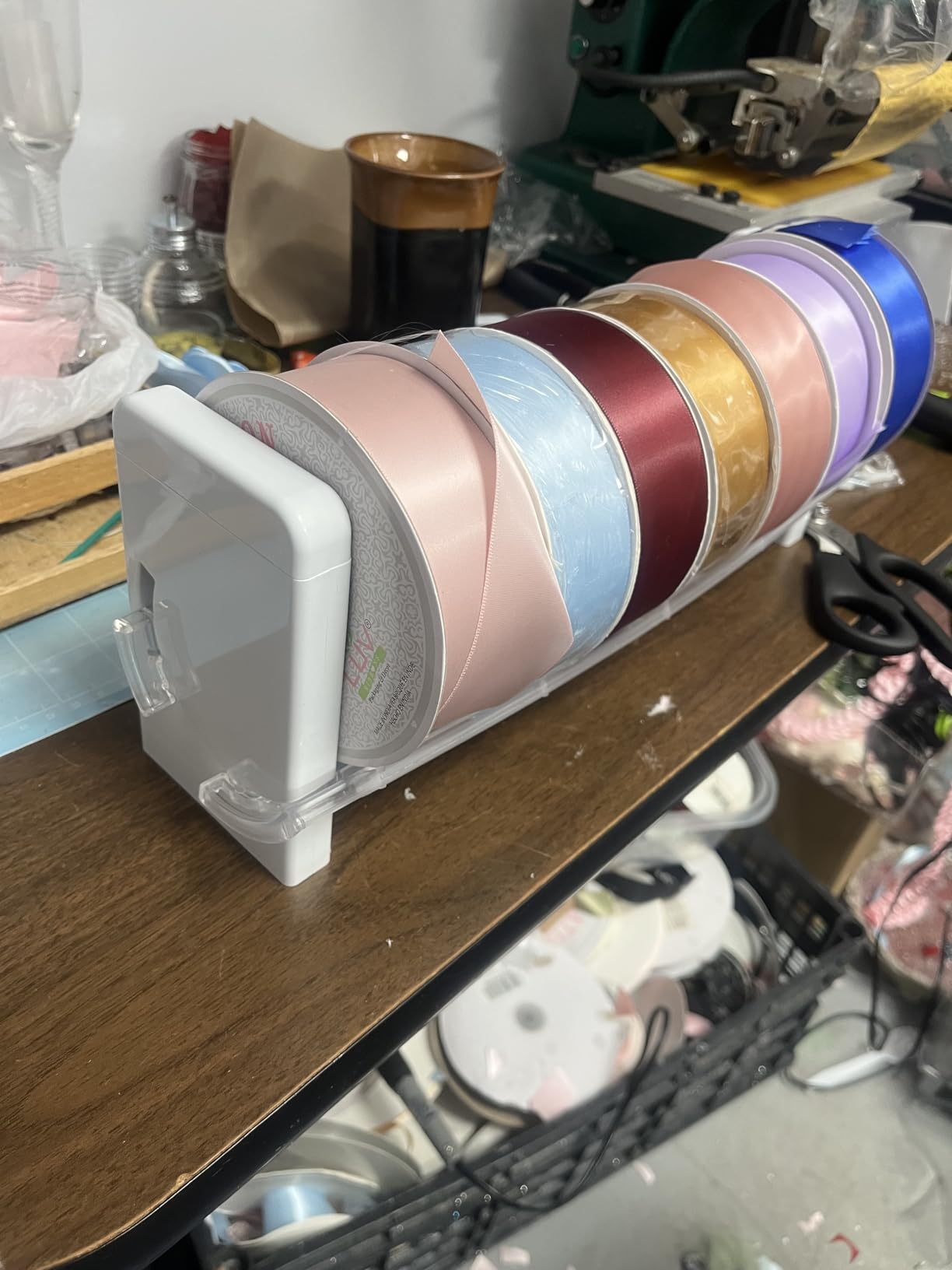 ArtBin Ribbon Storage Rack and Spool Holder, White customer photo 1