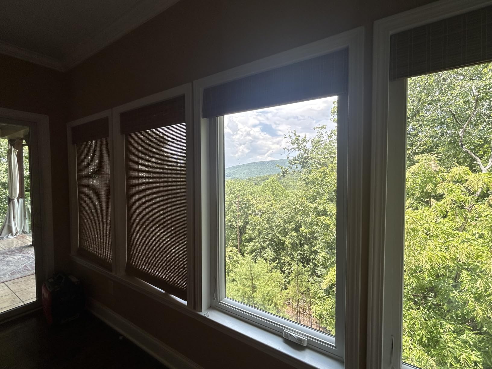 LazBlinds No Drill Cordless Bamboo Roman Shades, Custom Size, Brown customer photo 2