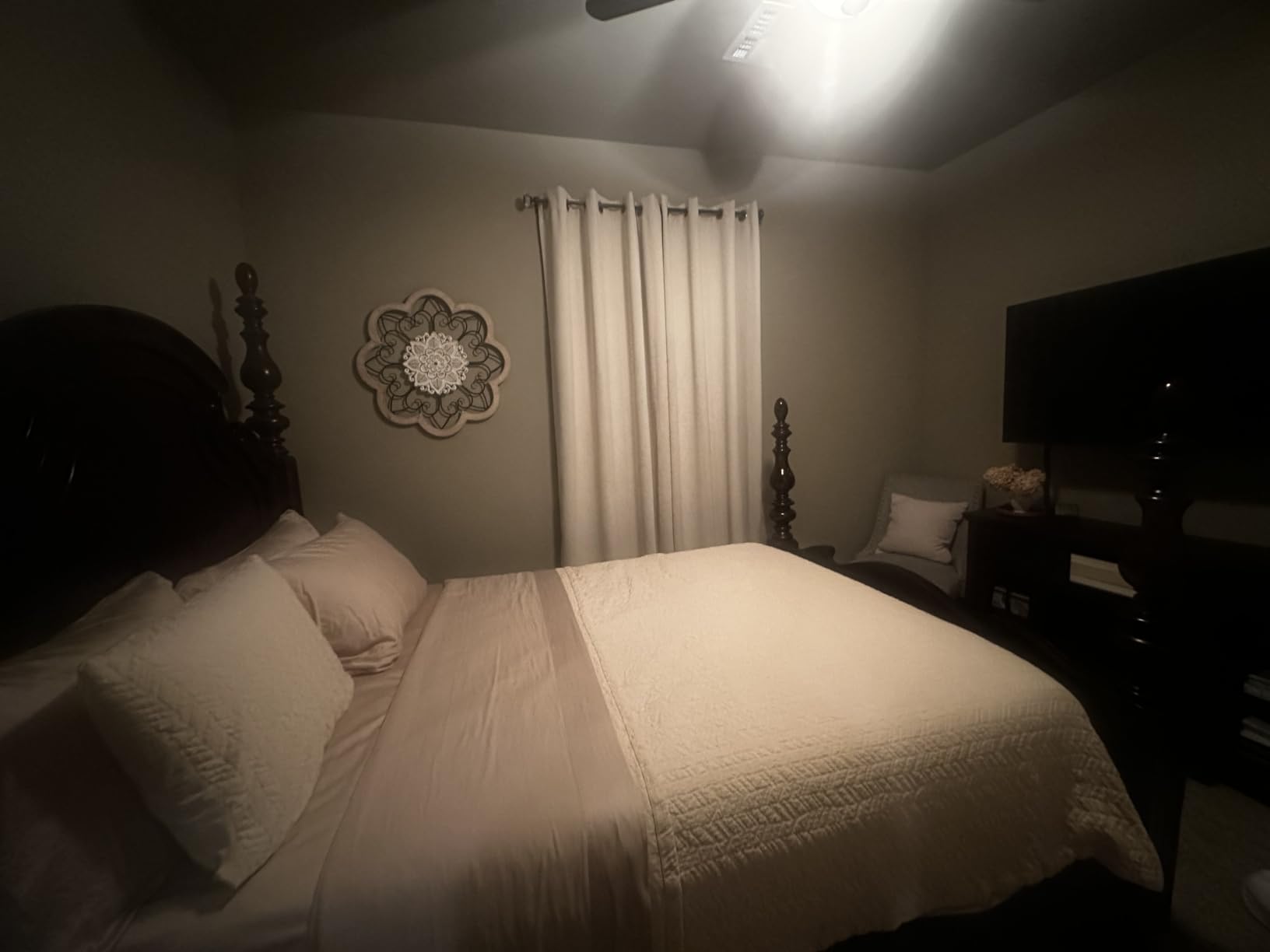 H.VERSAILTEX Room Darkening Curtains for Living Room Light Reducing Thermal Insulated Window Treatment Panels/Drapes Grommet Top 2 Panels (Ivory - 52 x 84 Inches) customer photo 1