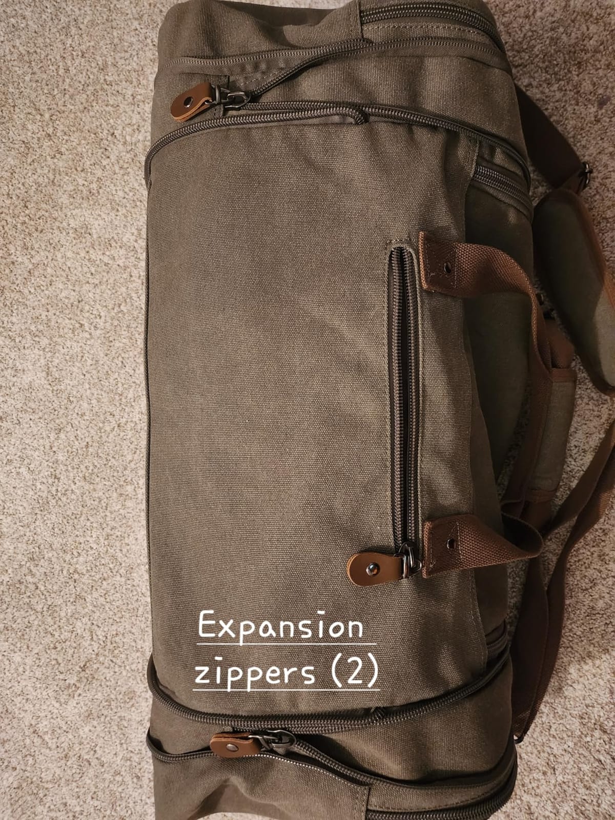 Gonex Canvas Duffle Bag, Expandable 60L Travel Overnight Weekender Bag customer photo 1