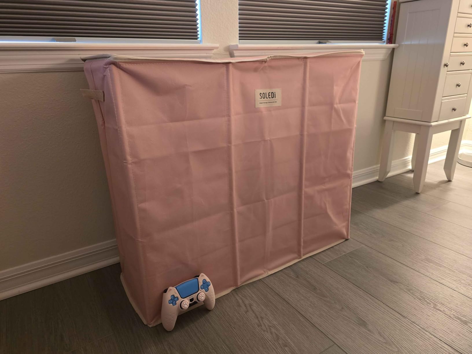 SOLEDI Large Laundry hamper 3 Section with Laundry Bag, XL Clothes Basket customer photo 1