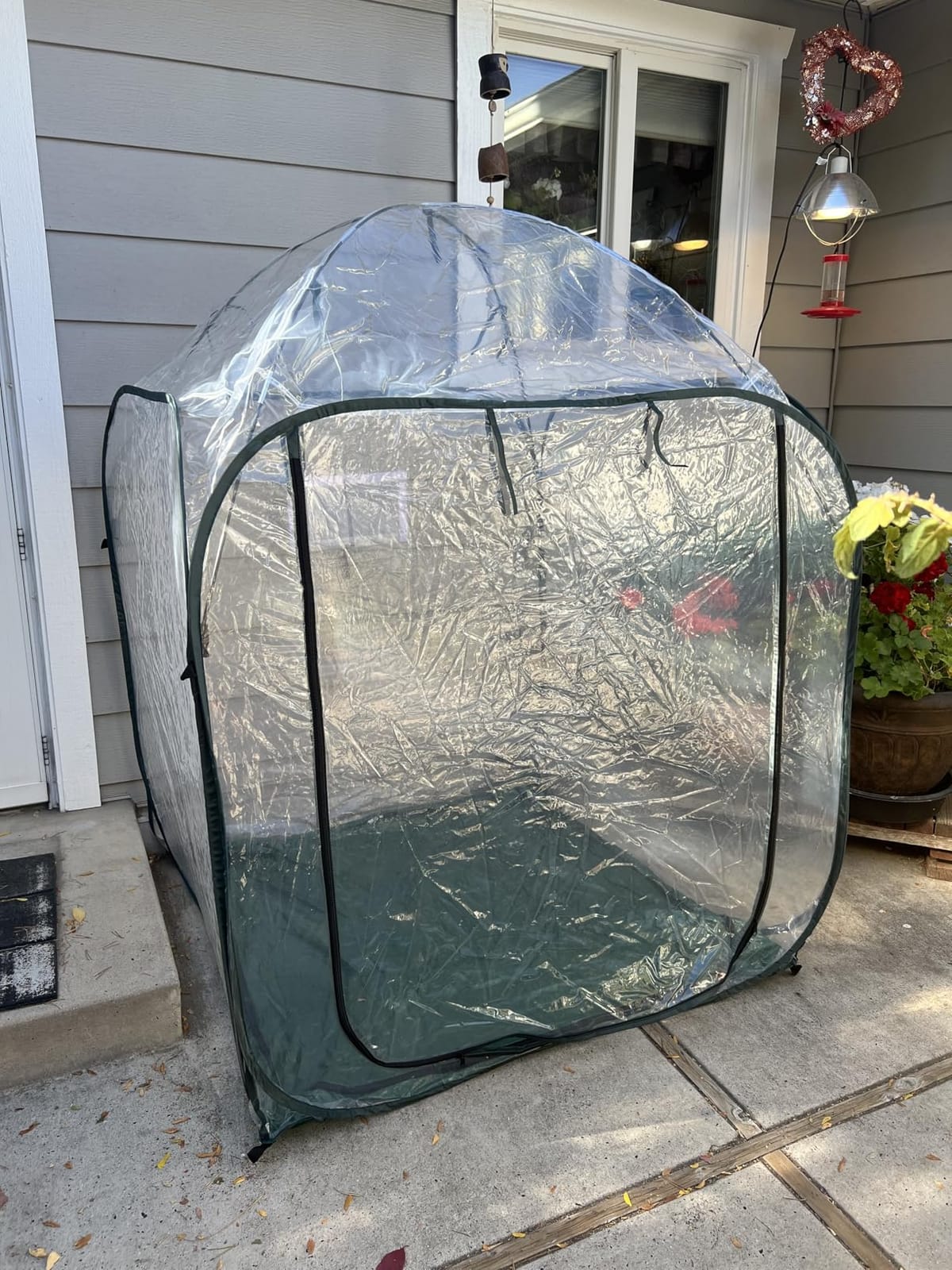 VIVOSUN Mini 4-Tier Greenhouse with Wheels, 27 x 19 x 63-Inch Reusable Portable Warm House with Clear PVC Cover and Shelf for Compact Garden and Small Backyards, with Wheels customer photo 2