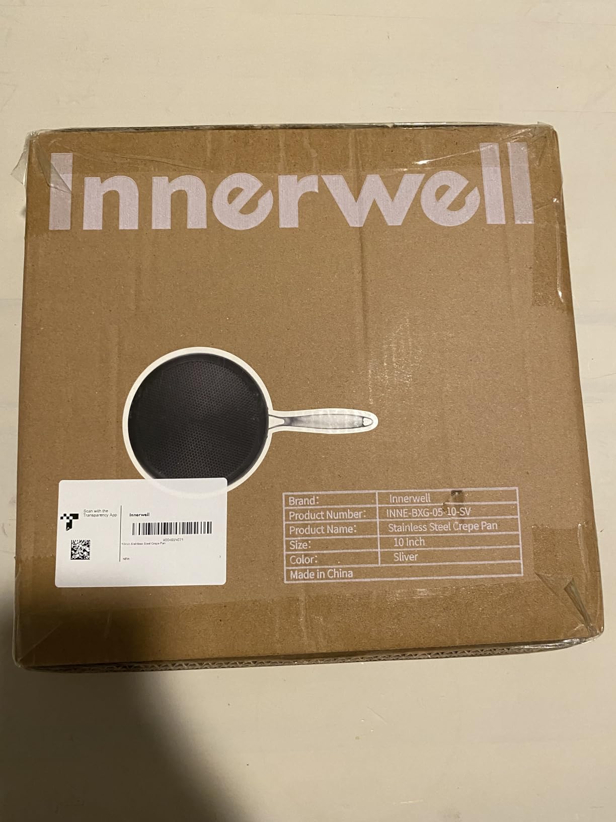 Innerwell 10 Inch Nonstick Crepe Pan,Granite Coated Pancake Pan-Gold customer photo 2