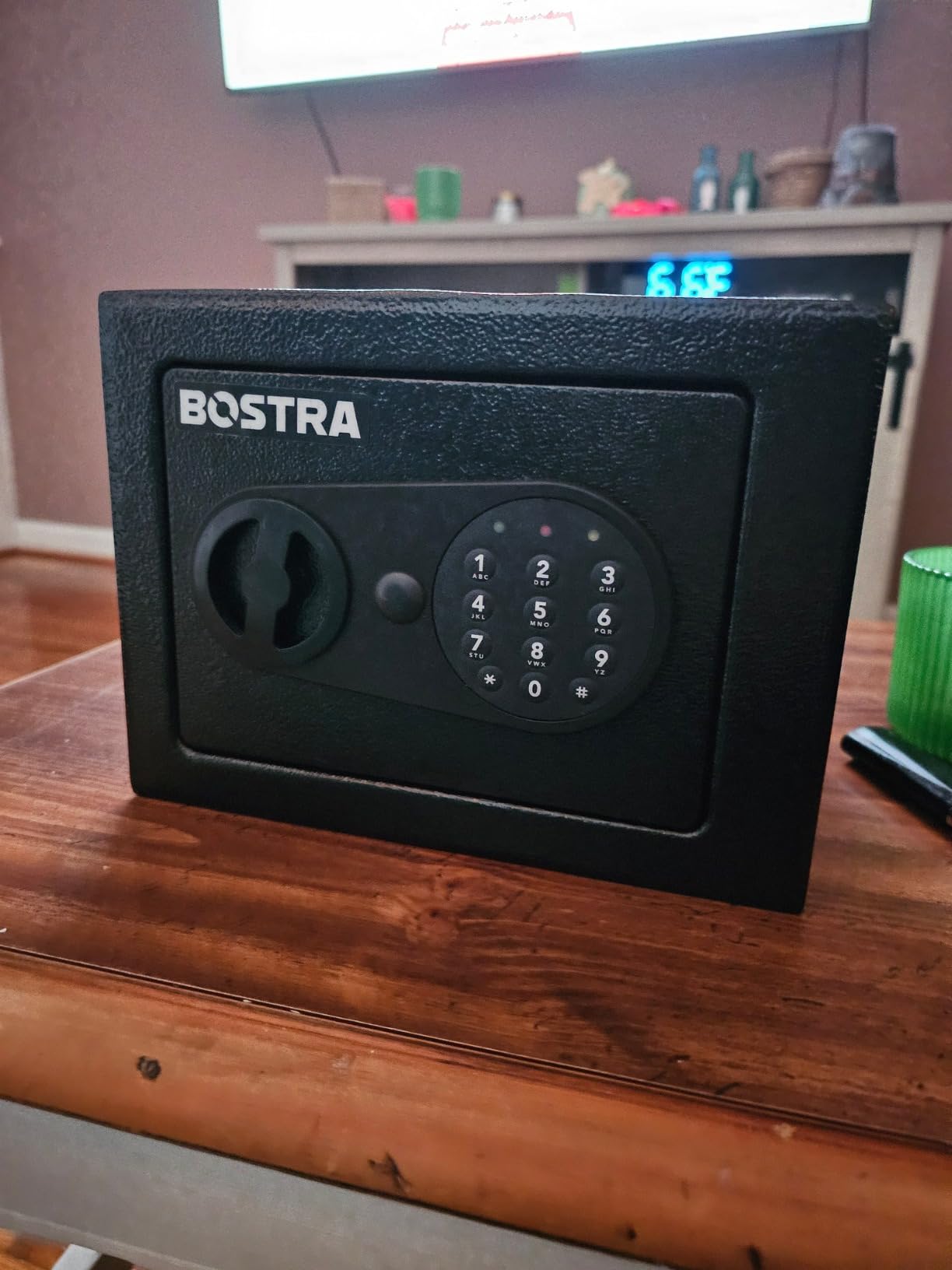 Bostra Fireproof Safe Box with Sensor Light & Fireproof Bag, Money Safe Box with Digital Keypad,Security Safe Box for Home, 0.23 Cubic Small Safe with Keys & Pass Code for Cash Jewelry Black customer photo 2
