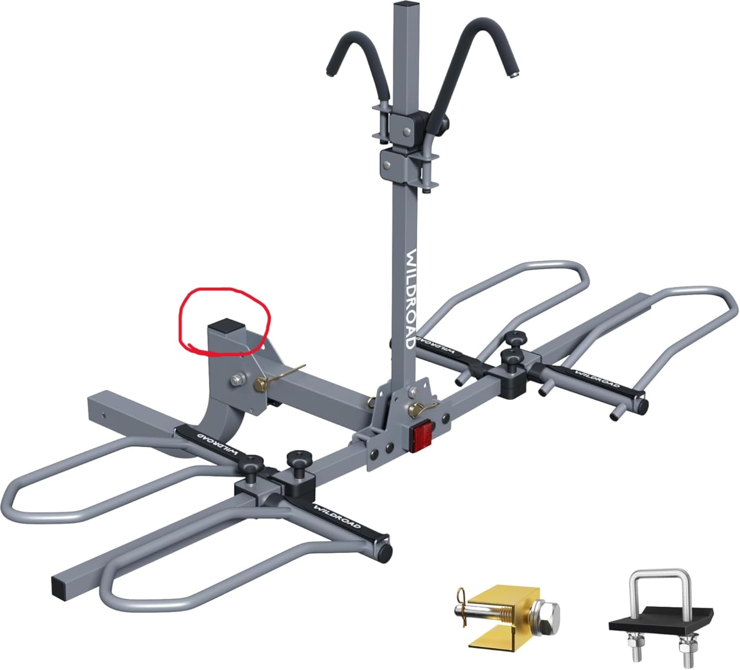 WILDROAD 2-Bike Hitch Rack, 180 lbs, Tilting & Foldable, Fits 2