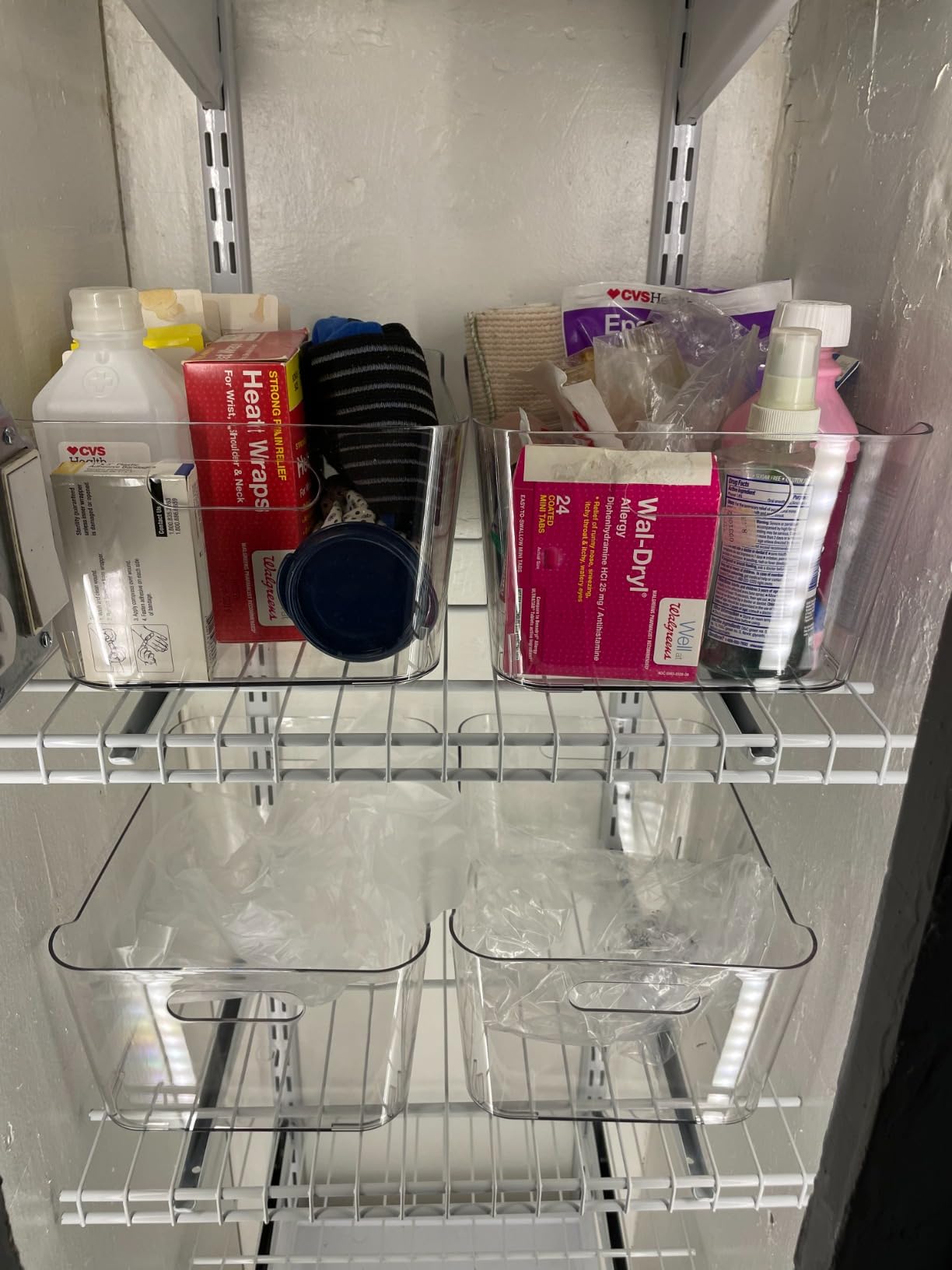 Clear Plastic Storage Bins for Kitchen Organization or Pantry Organizers and Storage, Freezer Fridge Organizer Storage Containers Bin for Organizing Refrigerator Medicine Closet Cabinet Organizers customer photo 1