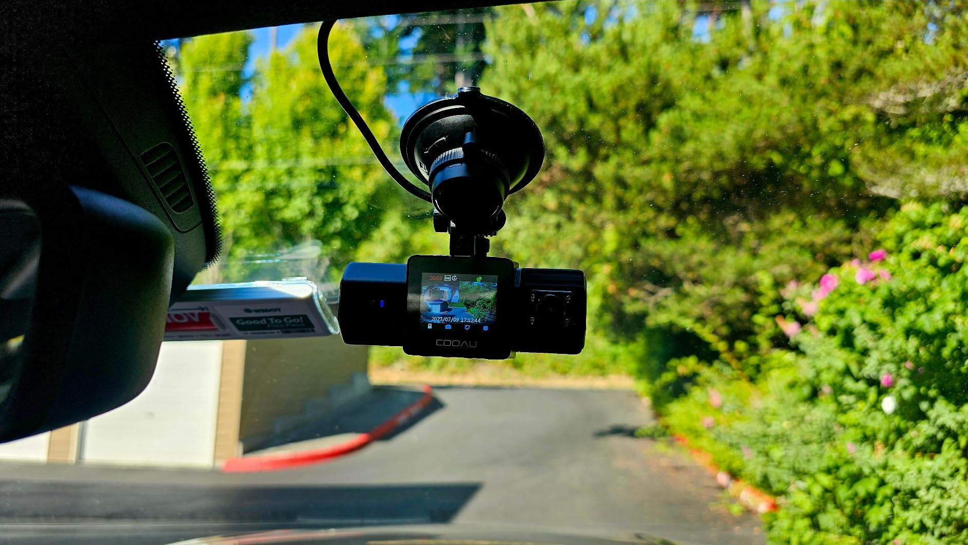 COOAU Dual Dash Cam 2.5K+1080P, Dash Cam Front and Inside, Built-in GPS and WI-FI, Dash Camera for Cars, Perfect for Uber and Taxi Drivers, Night Vision, Accident Record, 24Hr Parking Mode customer photo 2