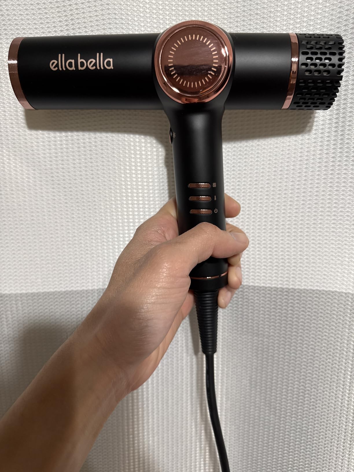 ELLA BELLA® Ionic Hair Dryer with Diffuser - Negative Ion Blow Dryer, Quiet | Professional-Grade Blow Dryer. Intelligent Heat Control & Rapid Drying, Lightweight, Low Noise, All Hair Types customer photo 1