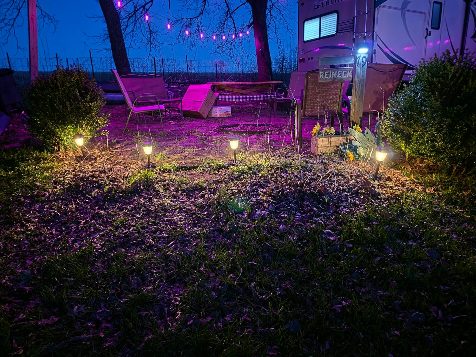 XMCOSY+ Solar Pathway Lights Outdoor, 6 Pack 2-Mode Solar Garden Lights customer photo 2