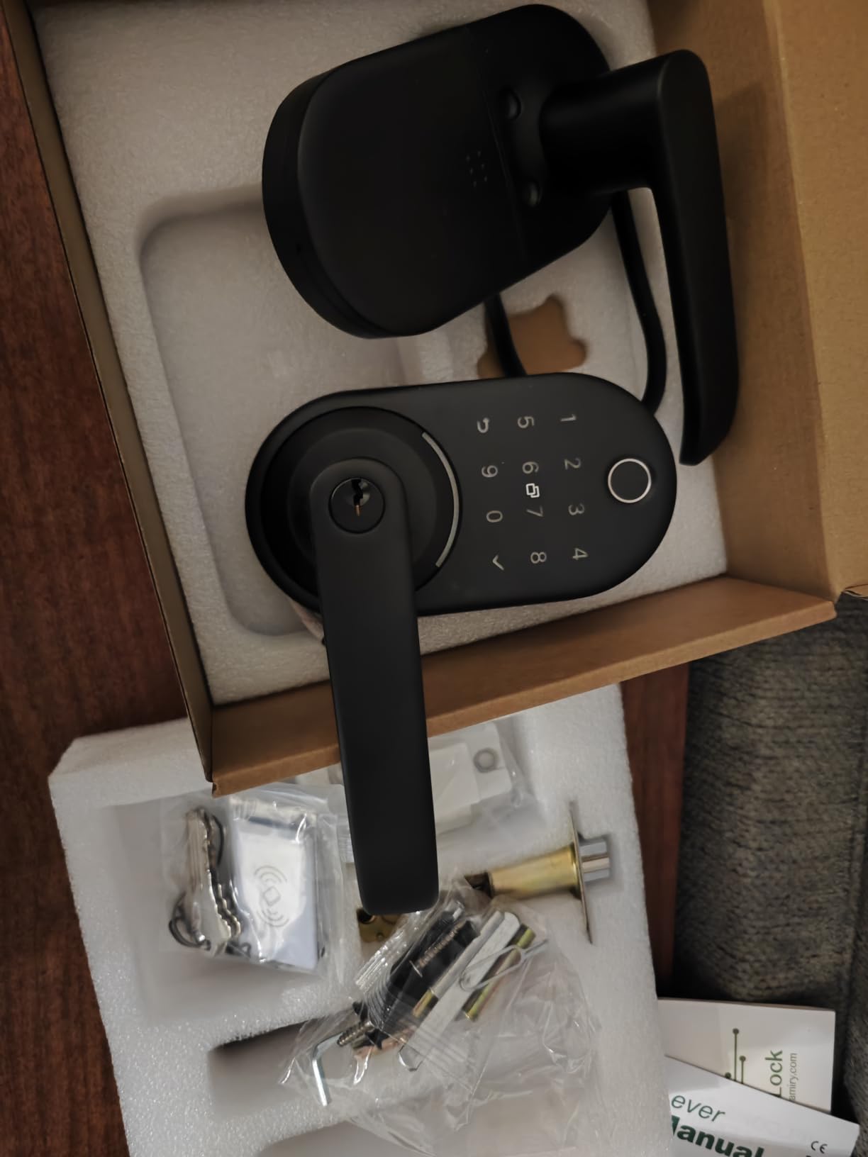 Smart Door Handle Lock with Keypad, Yamiry Fingerprint Knob for Front Door customer photo 1