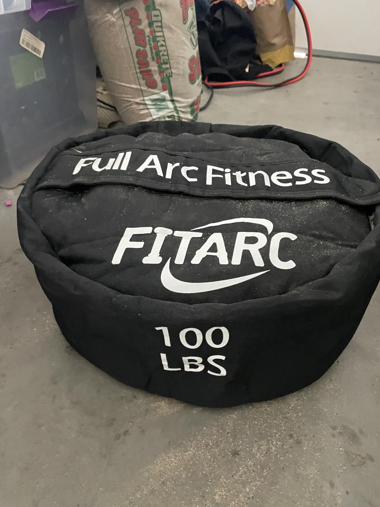 Fitarc Sandbag Workout Bag,Sand Bags for Weight Training,Sandbags for Fitness,Sandbags for Weight Training,Round Sandbag,Cross-Training & Exercise, Sand Not Included customer photo 1