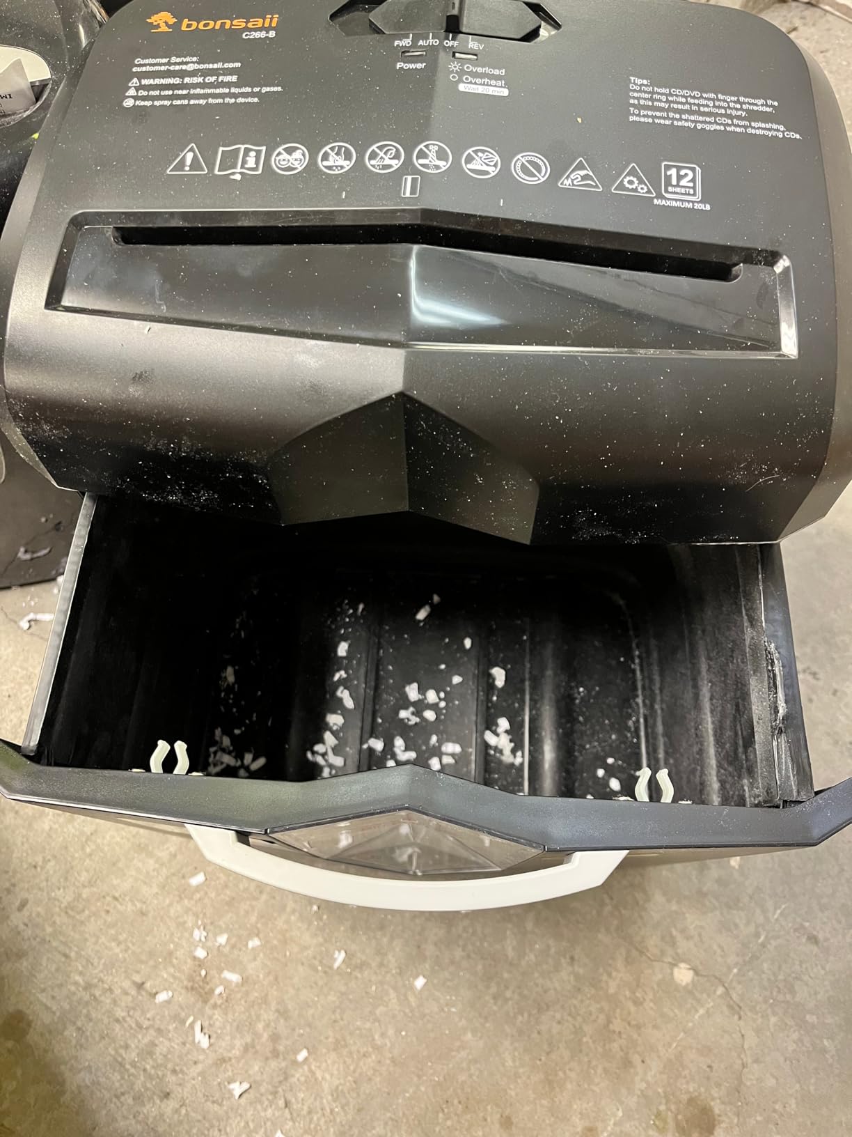Bonsaii 12-Sheet Micro Cut Heavy Duty Paper Shredder for Home Office customer photo 1
