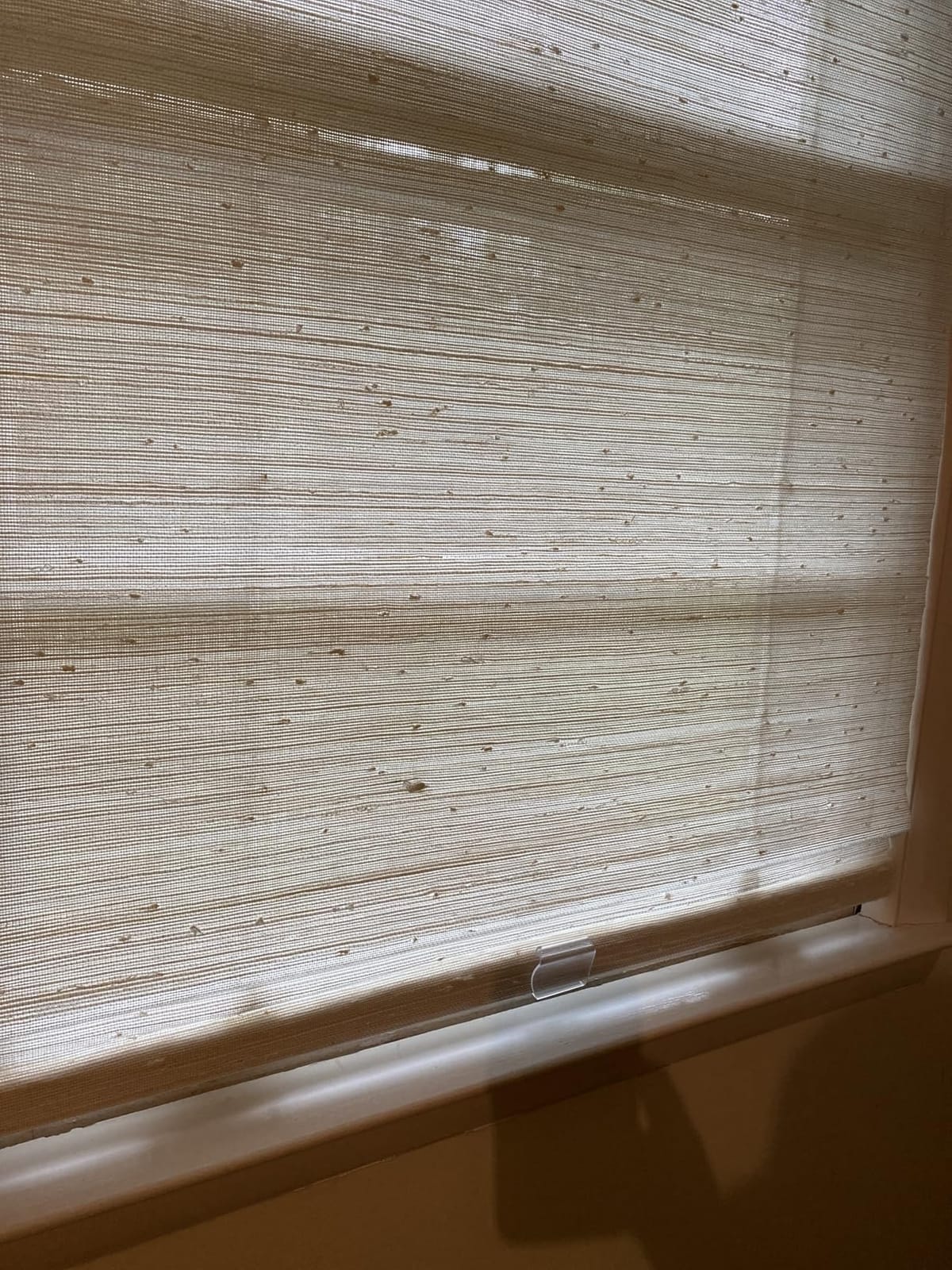 TWOPAGES Natural Cordless Ramie Roman Shade No Drill Customized Roman Blind Light Filtering Blackout Roman Window Shade for Windows, Beige, 1 Piece customer photo 1