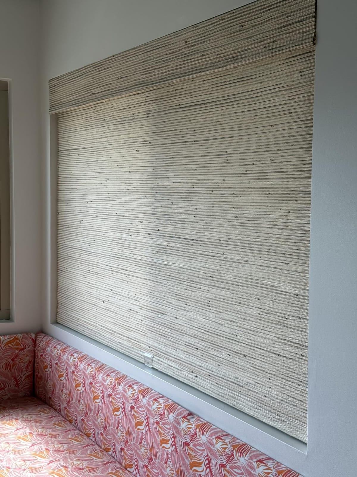 TWOPAGES Natural Cordless Ramie Roman Shade No Drill Customized Roman Blind Light Filtering Blackout Roman Window Shade for Windows, Beige, 1 Piece customer photo 2