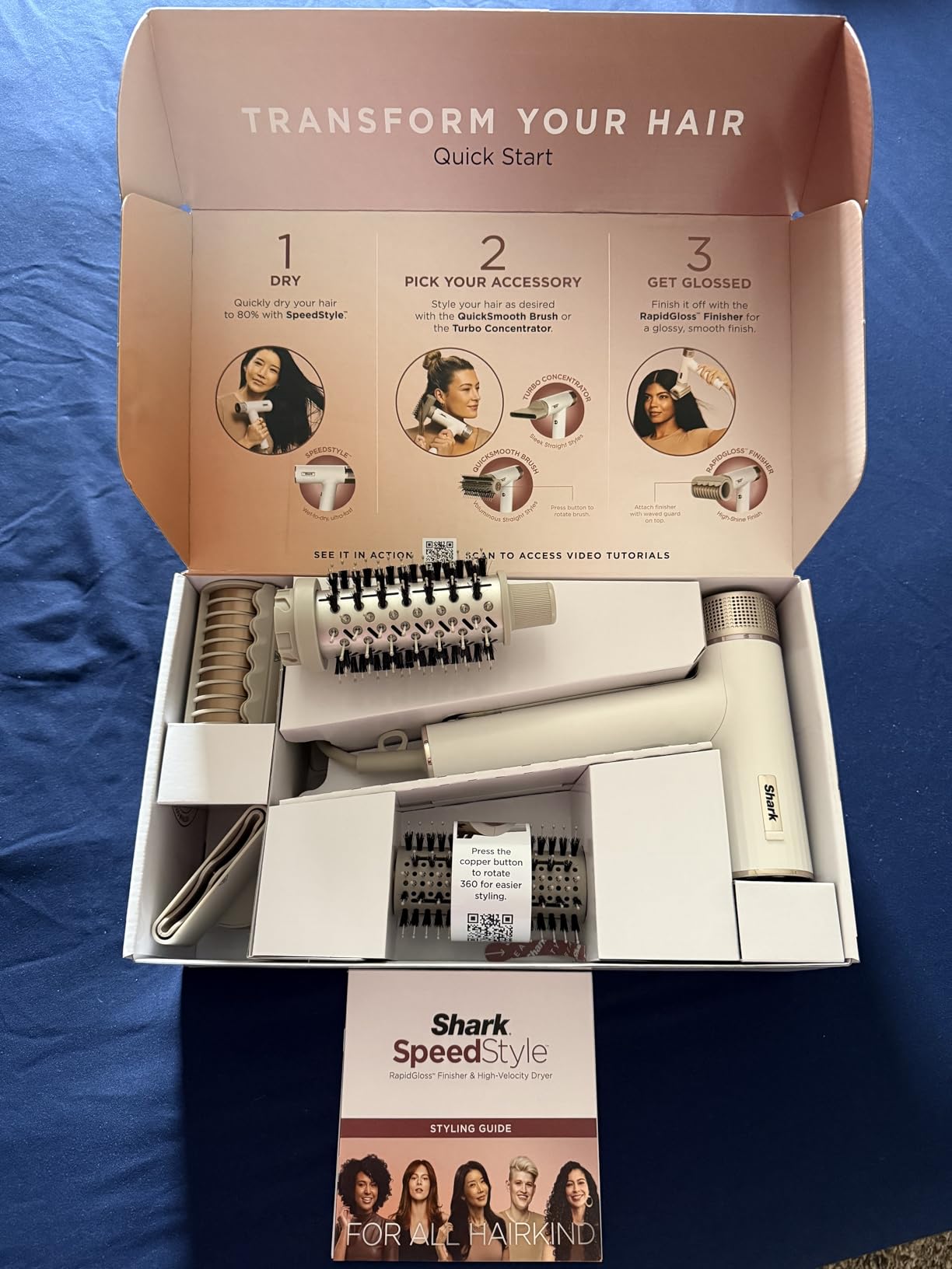 Shark SpeedStyle Hair Dryer, 3 Styling Tools, Fine to Medium Hair, HD331 customer photo 2