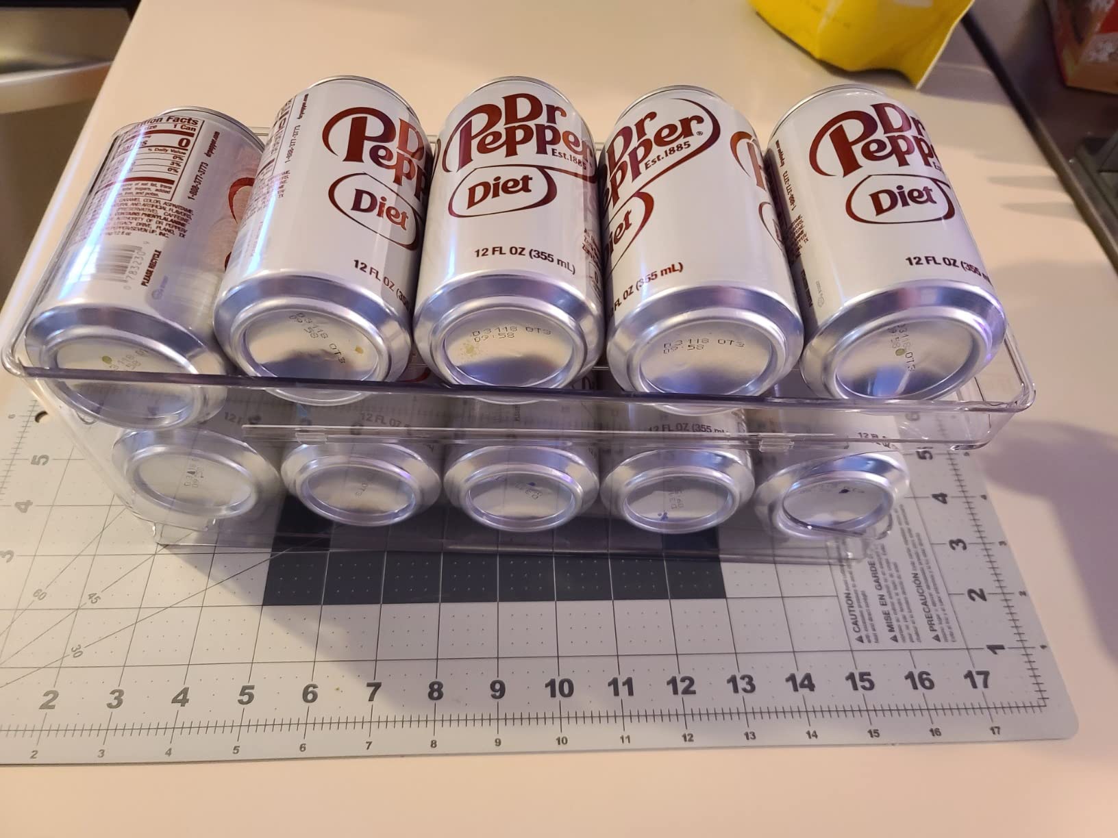 2 Packs FIFO Rolling Soda Can Organizer for Fridge, Holds 20 Cans customer photo 1