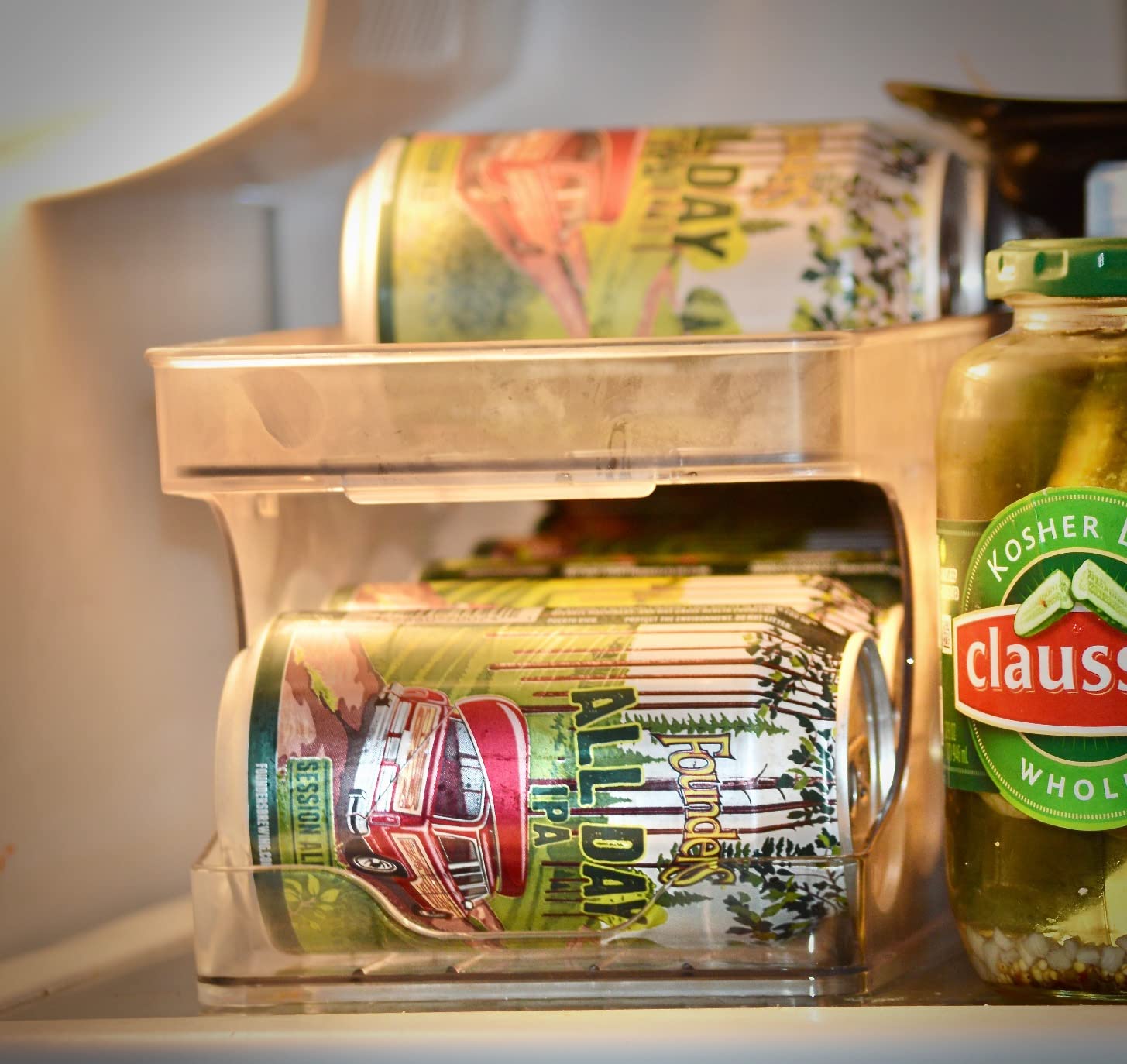 2 Packs FIFO Rolling Soda Can Organizer for Fridge, Holds 20 Cans customer photo 2