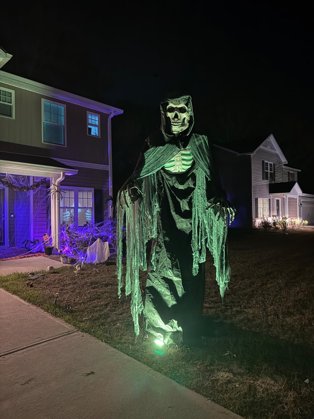 Haunted Hill Farm 8.0-Ft. Motion-Activated Towering Skeleton Animatronic customer photo 1