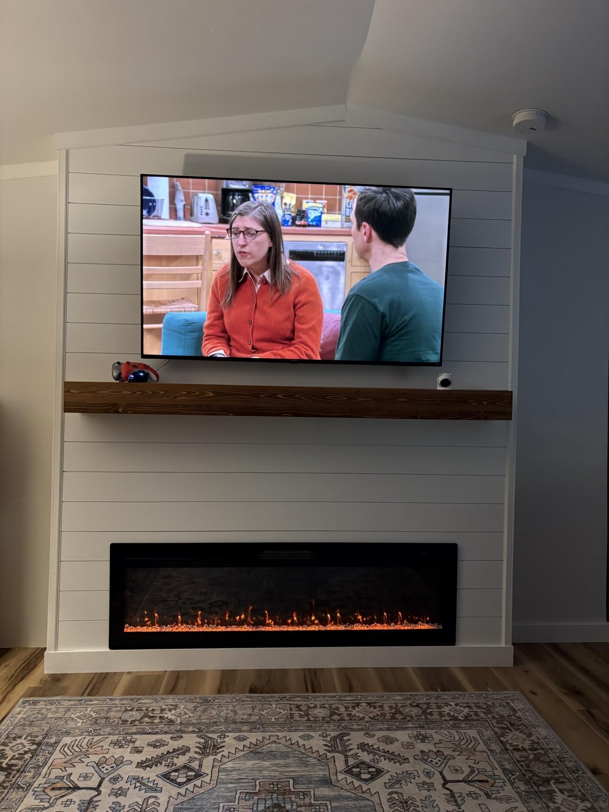 Avana Fireplace Mantel - Wall-Mounted Mantles for Over Fireplace - Farmhouse Fireplace Mantle Shelves - Handcrafted Wood Fireplace Mantels - Floating Fireplace Mantel 72 X 8 X 5 - Rustic Traditional customer photo 1