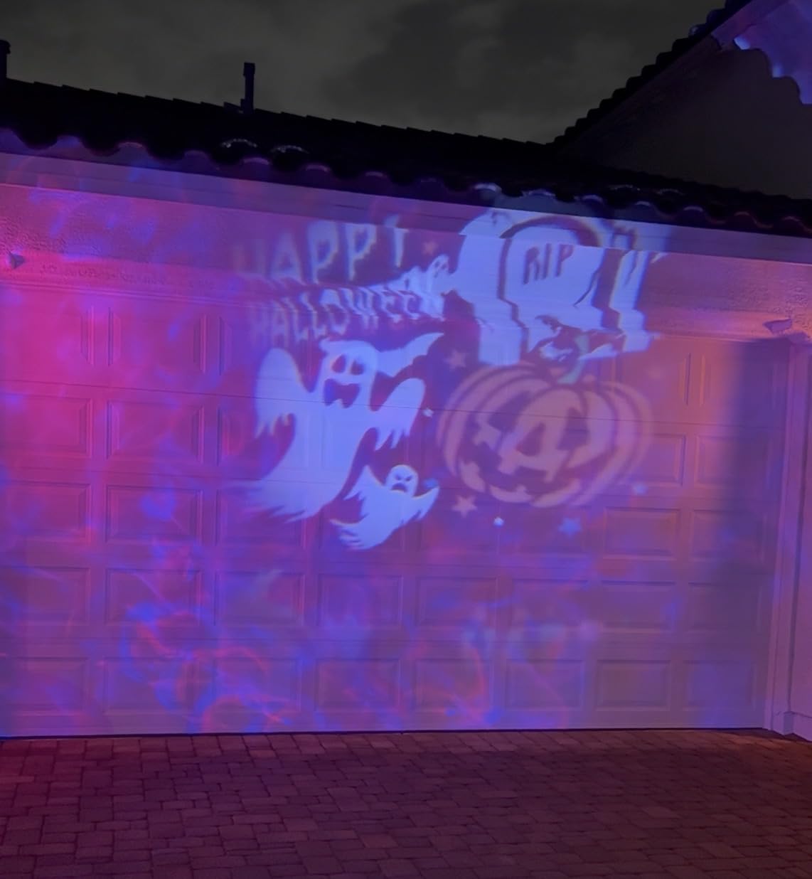 Brighter Halloween Decorations Projector Lights, 2026 Upgraded Holiday Projectors, Christmas Projector with 19 HD Replaceable Slides (Ocean Wave & Patterns), Waterproof Halloween Projector Light Show customer photo 2