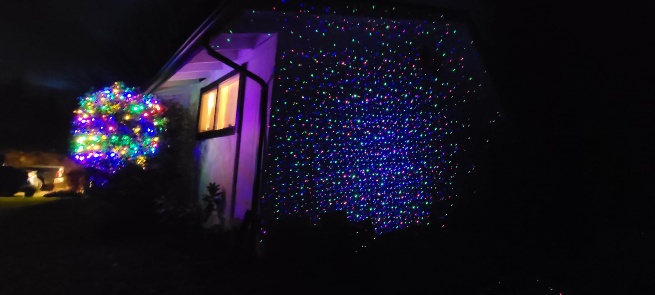 Laser Christmas Projector Lights Outdoor, Waterproof Christmas Decorations Moving Stars Light Show, Remote Control Timer, Holiday Projector Decorations for House, Yard & Garden customer photo 2