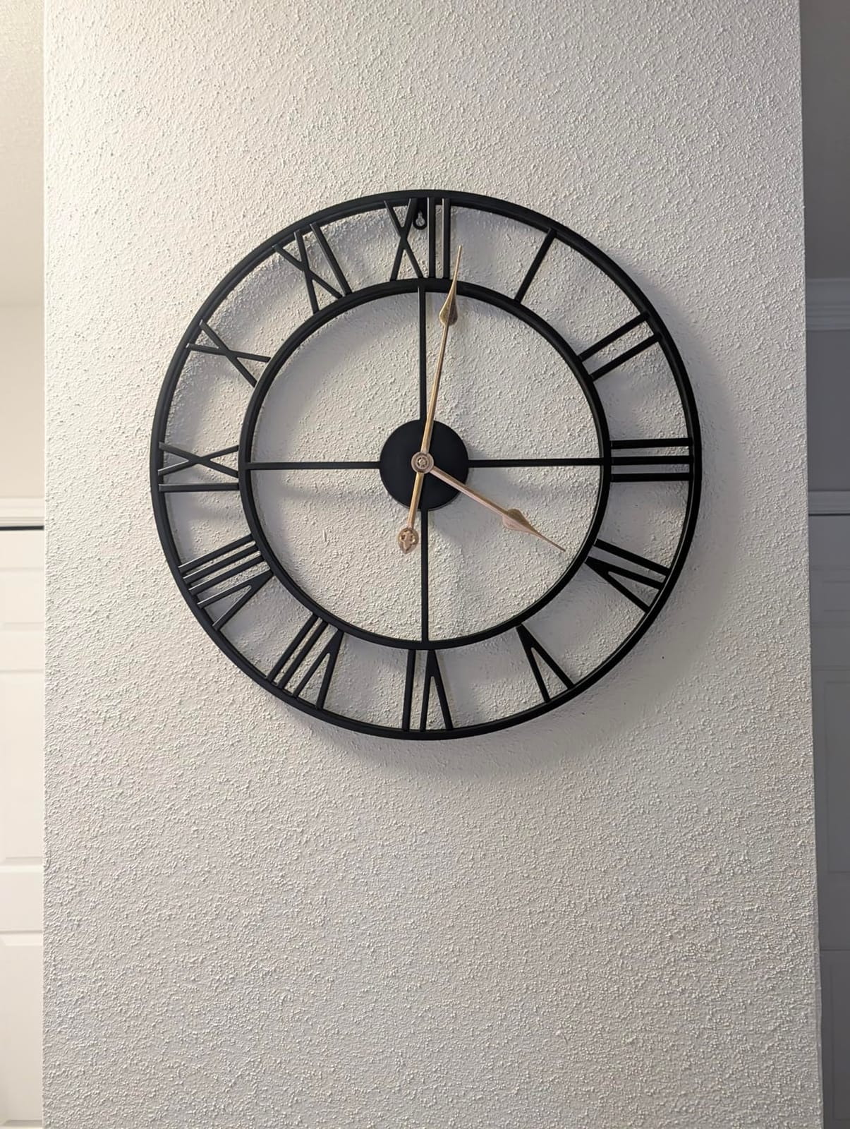 Pytha Sight 30 Inch Black Large Roman Numeral Wall Clocks for Living Room customer photo 1
