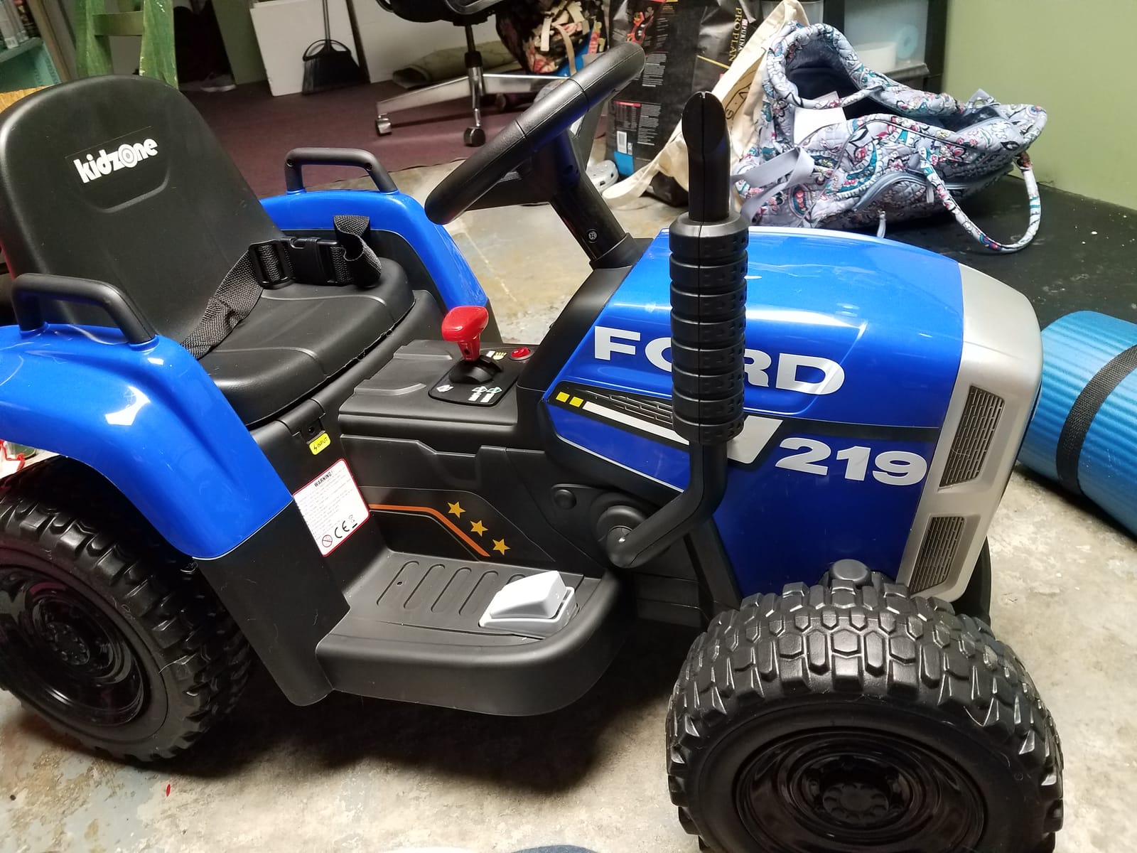 Kidzone 12V 7Ah Premium Electric Tractor Ride On Toy, Dark Green customer photo 2