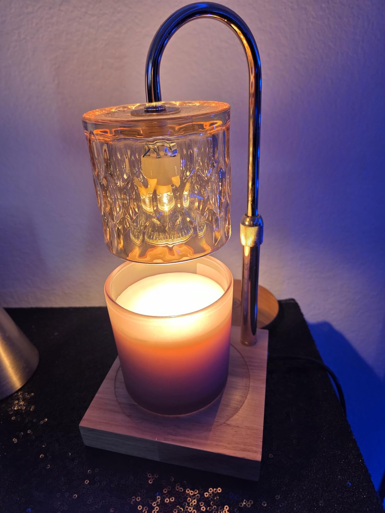 Candle Warmer Lamp with 3 Bulbs, Adjustable Height Dimmable Candle Warmer with Timer, Candle Lamp with Charming Gift Box Ribbon,Birthday Gifts for Women Mom, House Warming Gifts New Home Decor customer photo 2