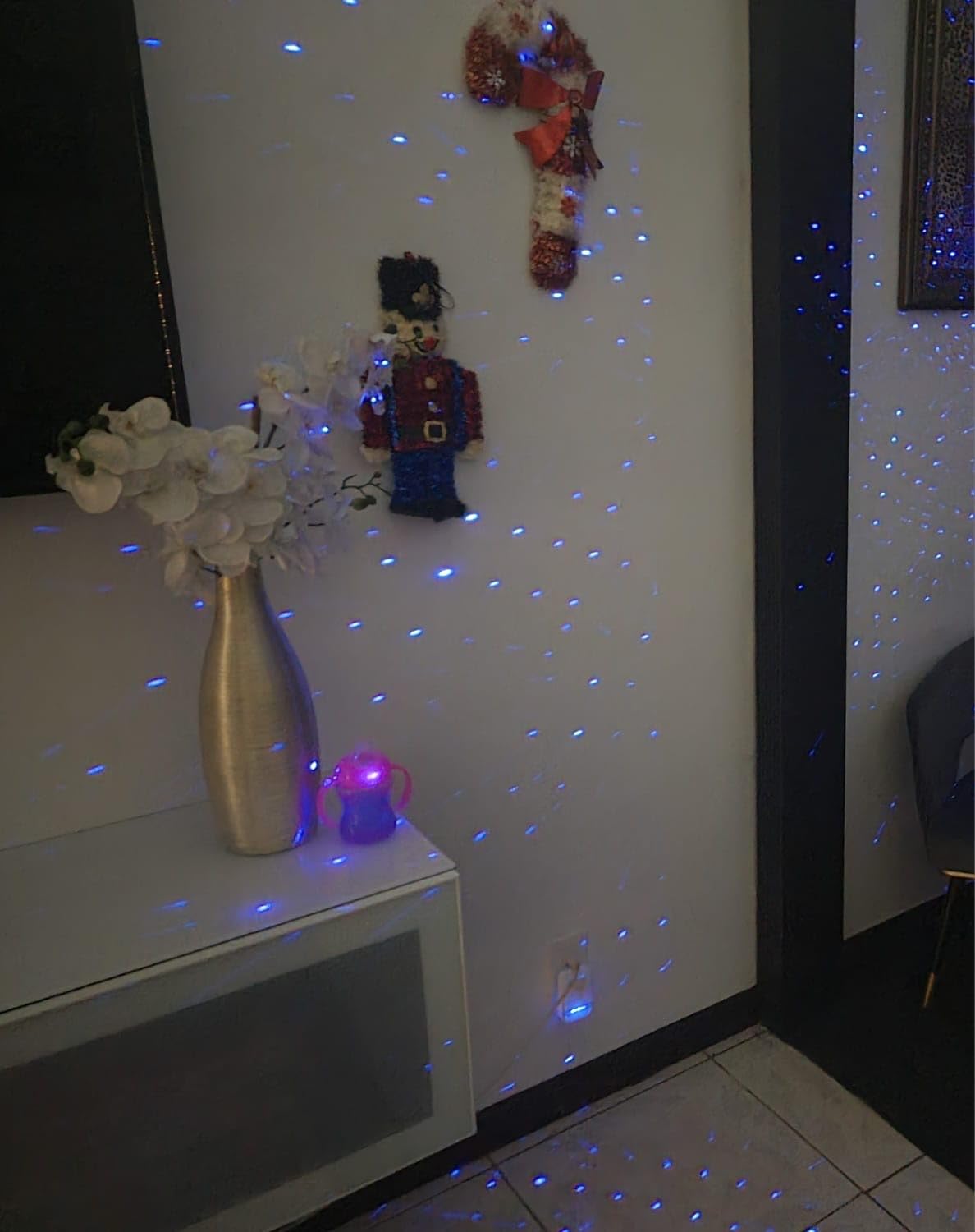 Brighter Christmas Projector Lights Outdoor, Laser Light Projector with Remote, 8 Patterns Light Show Holiday Projector, Waterproof Christmas Decorations for Outside, Garden, Party, Home Decor customer photo 2