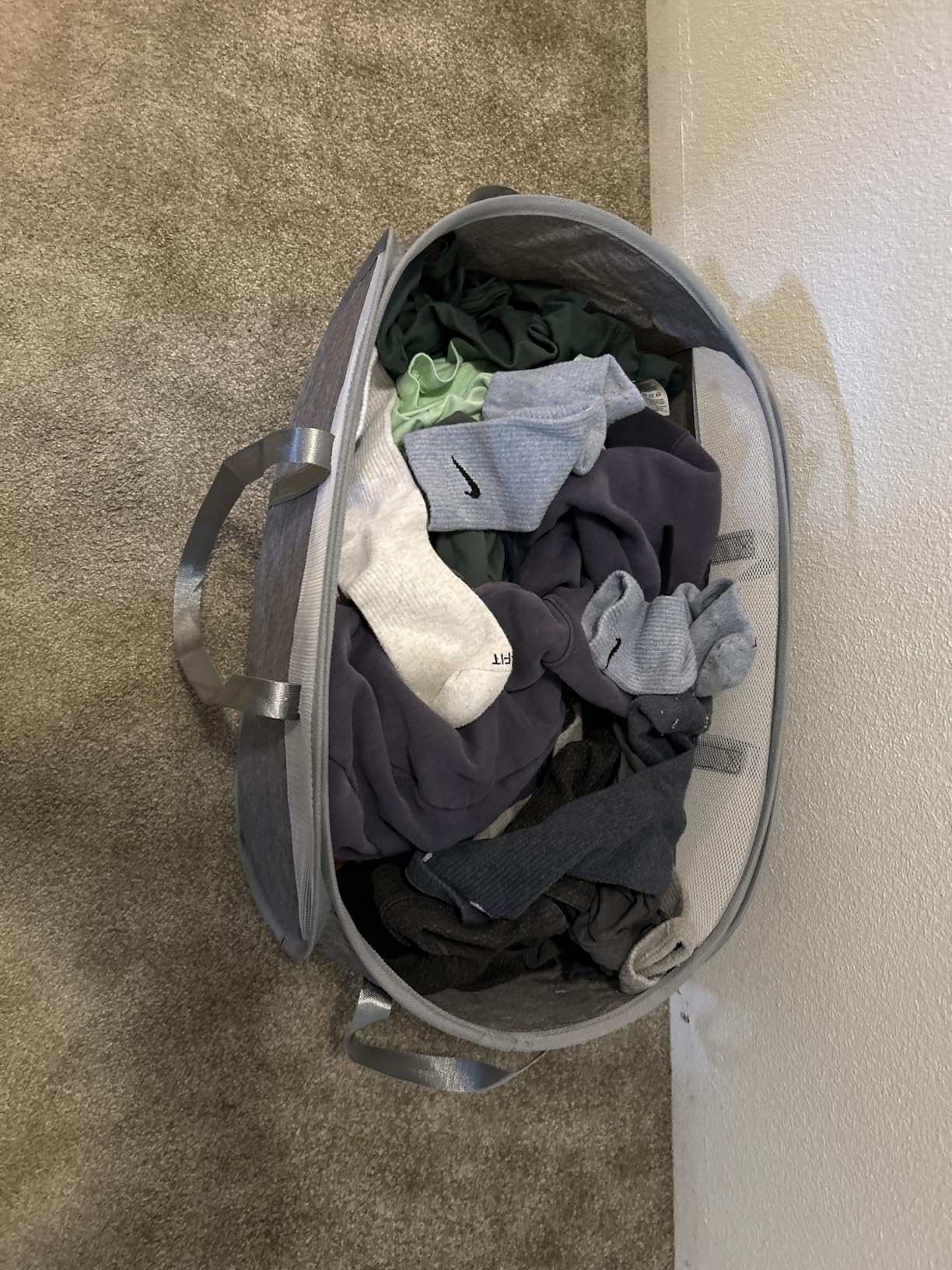 Collapsible Laundry Baskets, Tear Proof Pop Up Laundry Hamper with Dual Handles, Durable Foldable Laundry Basket, Easy to Carry Laundry Hamper for Home, Laundry Room, Bedroom, Dorm, Travel Grey customer photo 1