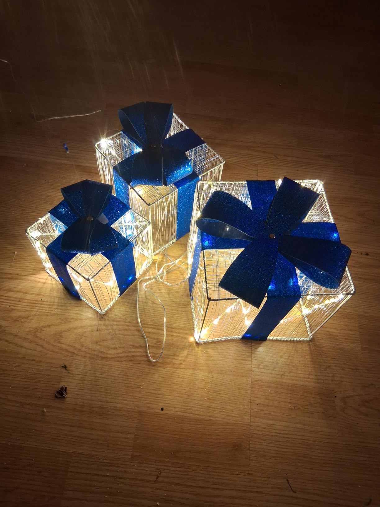 Christmas Decorations: Set of 3 Christmas Lighted Gift Boxes customer photo 1