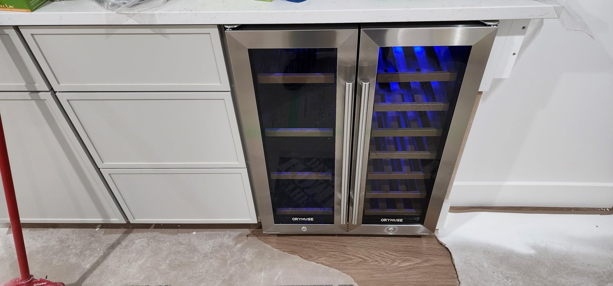 ORYMUSE Dual Zone Wine Fridge Freestanding 175 Bottle, 24 Inch Large Capacity Built-in Wine Cooler Refrigerator with Upgraded Compressor Cooling and Intelligent Temperature Memory customer photo 2