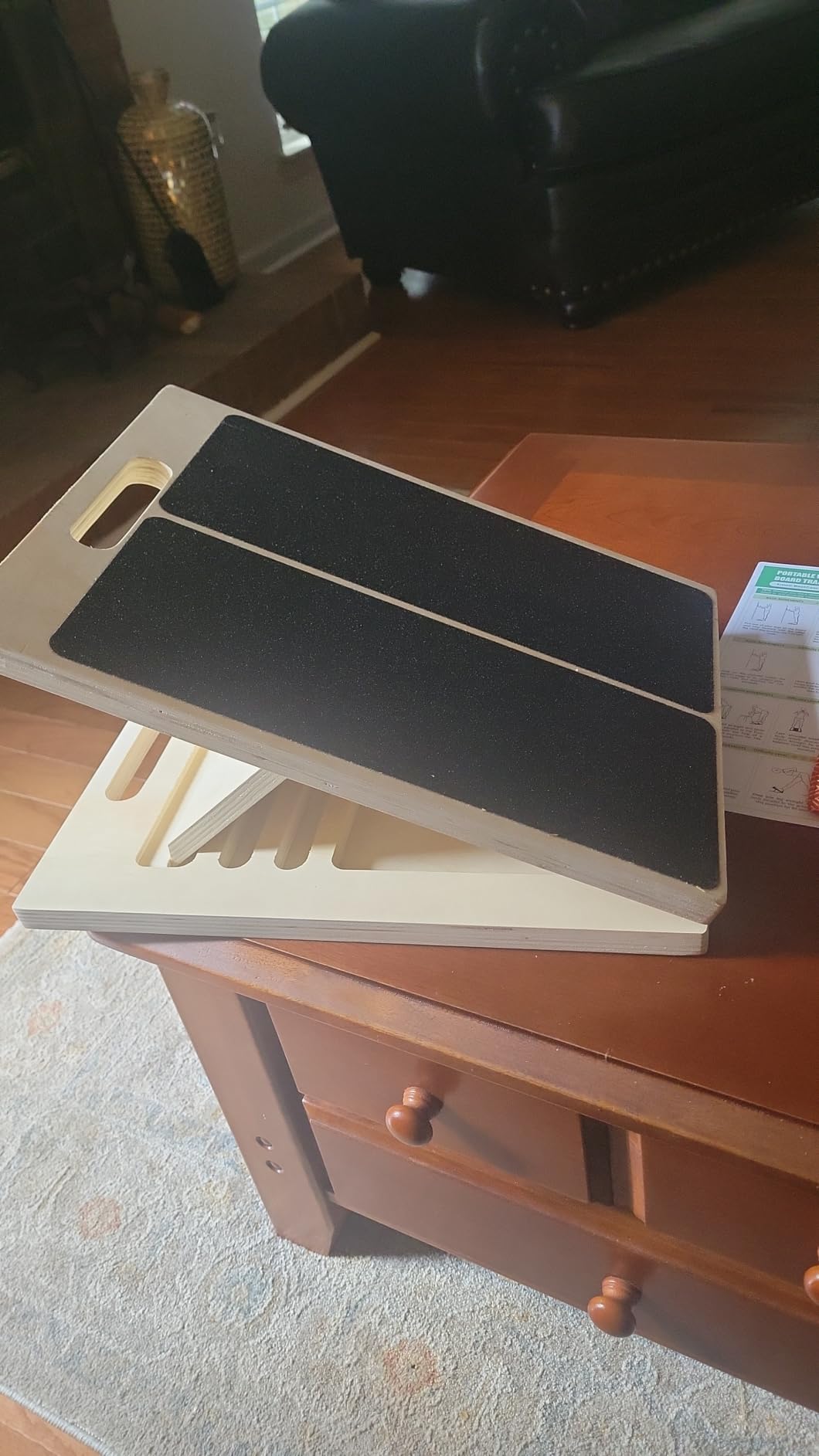Portable Wooden Slant Board for Calf Stretching Squats Calf Stretcher Pilates Physical Therapy Equipment Adjustable Incline Board for Knees Ankle Heel Feet Leg customer photo 2