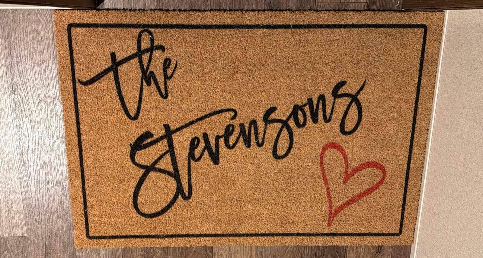 Personalized Door Mat, Custom Coir Doormat with Family Name - 5 Designs, 3 Sizes - Housewarming Gifts, Wedding Gifts for Couple, Front Door Mat for Outdoor Decor, Anti-Slip Backing customer photo 2