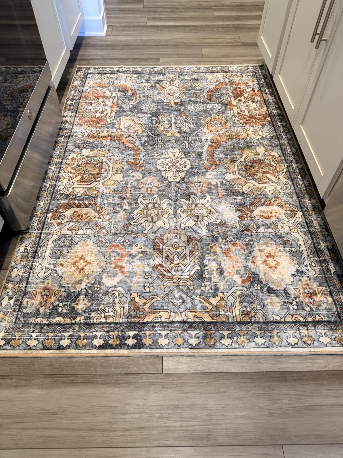 RUGSURE Washable Area Rugs - Perfect for Living Room, Bedroom, Kids Room, Nursery - Stain & Water Resistant Non-Slip, Pet & Child Friendly, Vintage Tribal Area Rugs (Rust, 8' x 10') customer photo 1