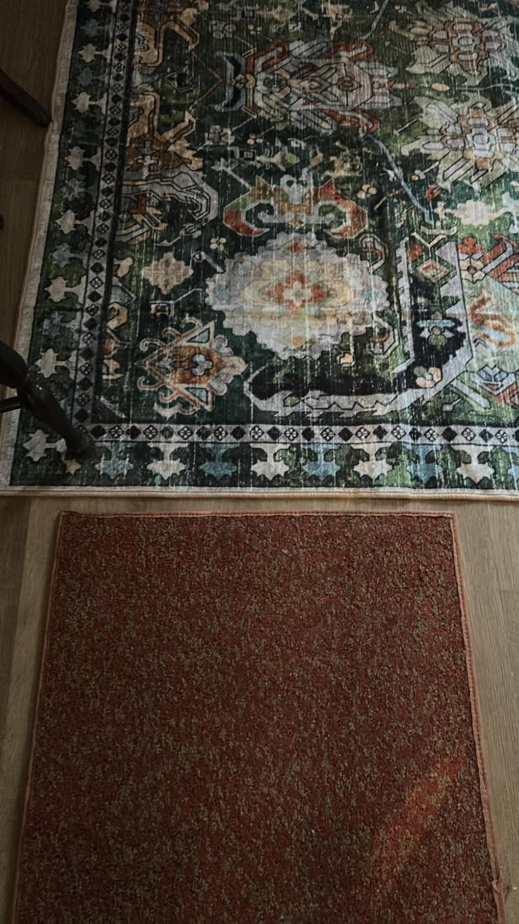RUGSURE Washable Area Rugs - Perfect for Living Room, Bedroom, Kids Room, Nursery - Stain & Water Resistant Non-Slip, Pet & Child Friendly, Vintage Tribal Area Rugs (Green, 9' x 12') customer photo 2